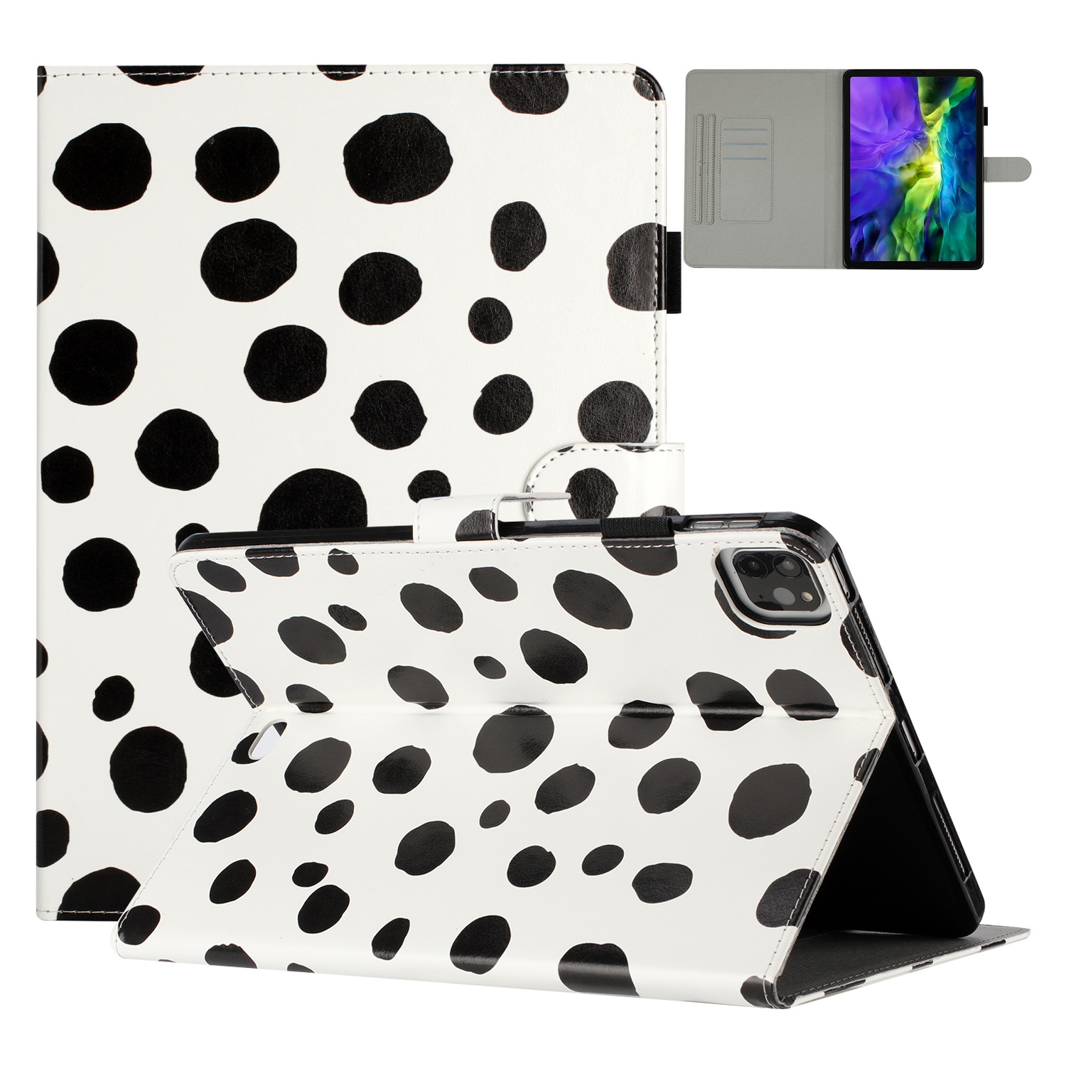 für ipad pro 11-zoll (2018) /(2020) /(2021) /(2022) / ipad 10.9 (2022) stoßdämpfer hülle dot druck pu leder tablet cover - weiss / schwarzer punkt, iPad Air (2022)
für ipad pro 11-zoll (2018) /(2020) /(2021) /(2022) / ipad 10.9 (2022) stoßdämpfer hülle dot druck pu leder tablet cover - weiss / schwarzer punkt, iPad Air (2022)
