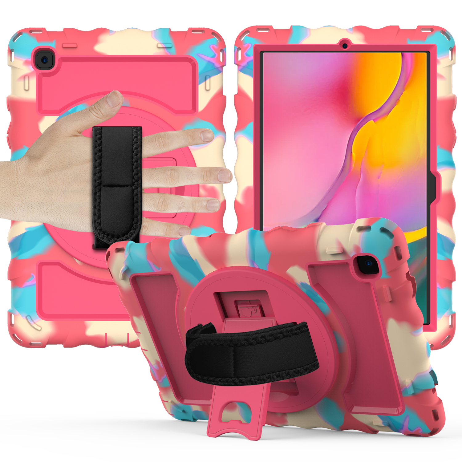 Für Samsung Galaxy Tab A7 10.4 (2020) /(2022) Rotatable Kickstand Tablet Case Silikon+pc -schutzabdeckung Mit Handgurt - Farbenfroh+rose, Galaxy Tab A7 10.4 (2020)
Für Samsung Galaxy Tab A7 10.4 (2020) /(2022) Rotatable Kickstand Tablet Case Silikon+pc -schutzabdeckung Mit Handgurt - Farbenfroh+rose, Galaxy Tab A7 10.4 (2020)
