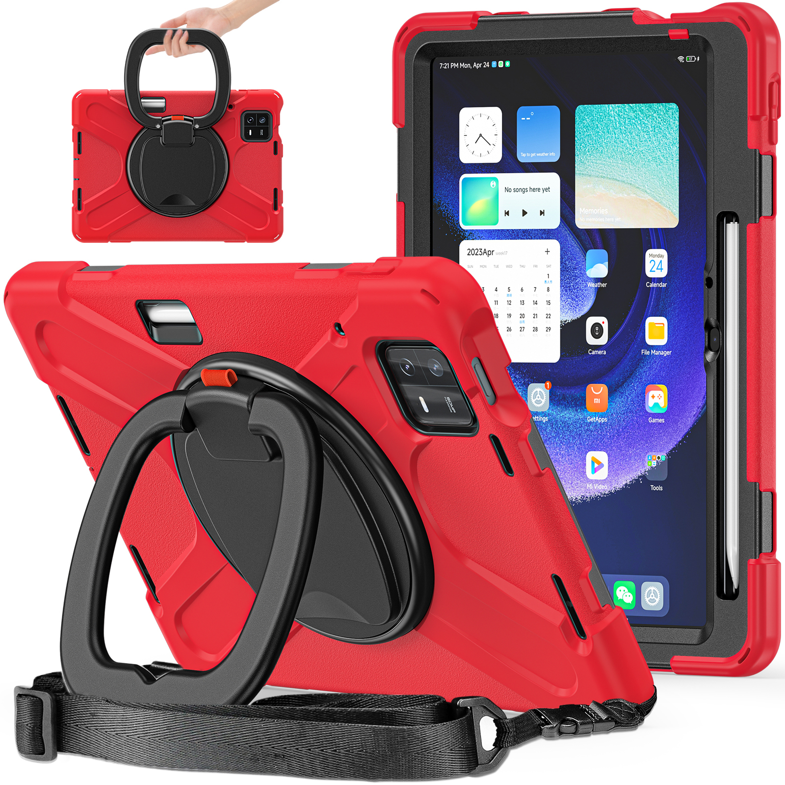 Für Xiaomi Pad 6 Pc+silikon Rugged Protective Cover Rotierender Griff Kickstand Tablette Mit Schultergurt - Rot+schwarz, Xiaomi Pad 6
Für Xiaomi Pad 6 Pc+silikon Rugged Protective Cover Rotierender Griff Kickstand Tablette Mit Schultergurt - Rot+schwarz, Xiaomi Pad 6