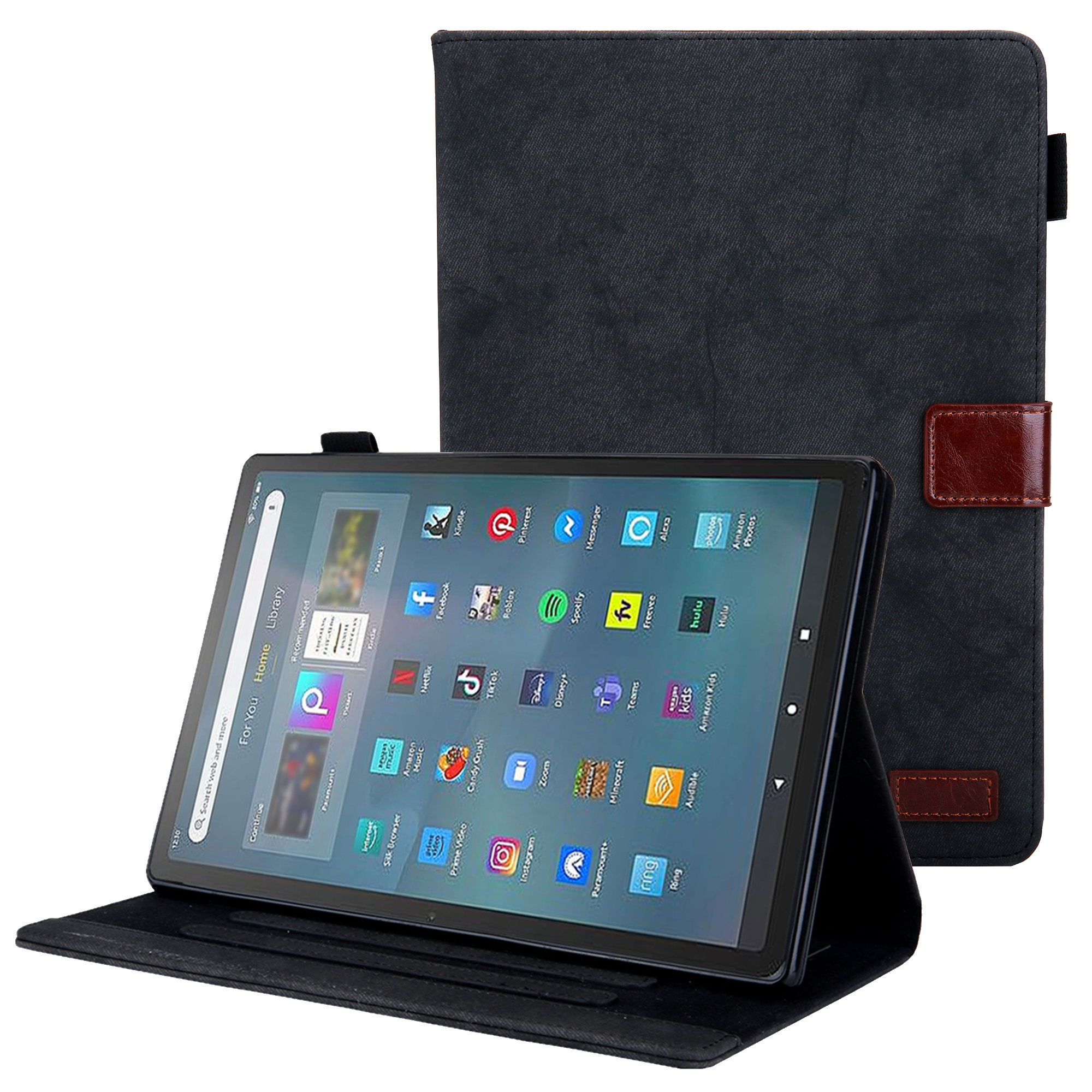 Stoff Textur Business Style Tablet Hülle Für Amazon Fire Max 11 PU Lederabdeckung Mit Kartenhalter, Faltbarer Stand - Schwarz, Amazon Fire Max 11
Stoff Textur Business Style Tablet Hülle Für Amazon Fire Max 11 PU Lederabdeckung Mit Kartenhalter, Faltbarer Stand - Schwarz, Amazon Fire Max 11