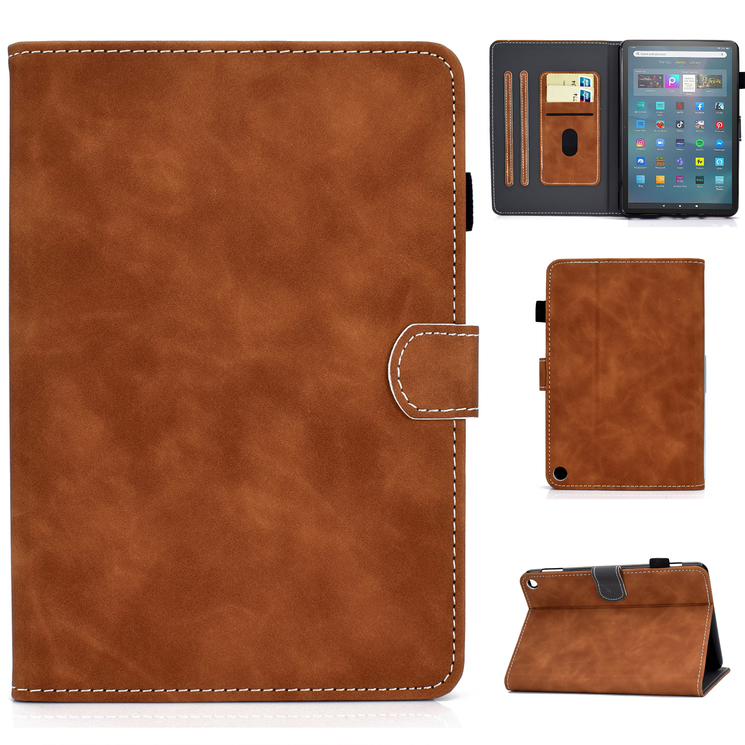 Für Amazon Fire Max 11 PU Leder Tablet Hülle Karten Ständer Schutzschutz Mit Bleistifthalter - Braun, Amazon Fire Max 11
Für Amazon Fire Max 11 PU Leder Tablet Hülle Karten Ständer Schutzschutz Mit Bleistifthalter - Braun, Amazon Fire Max 11
