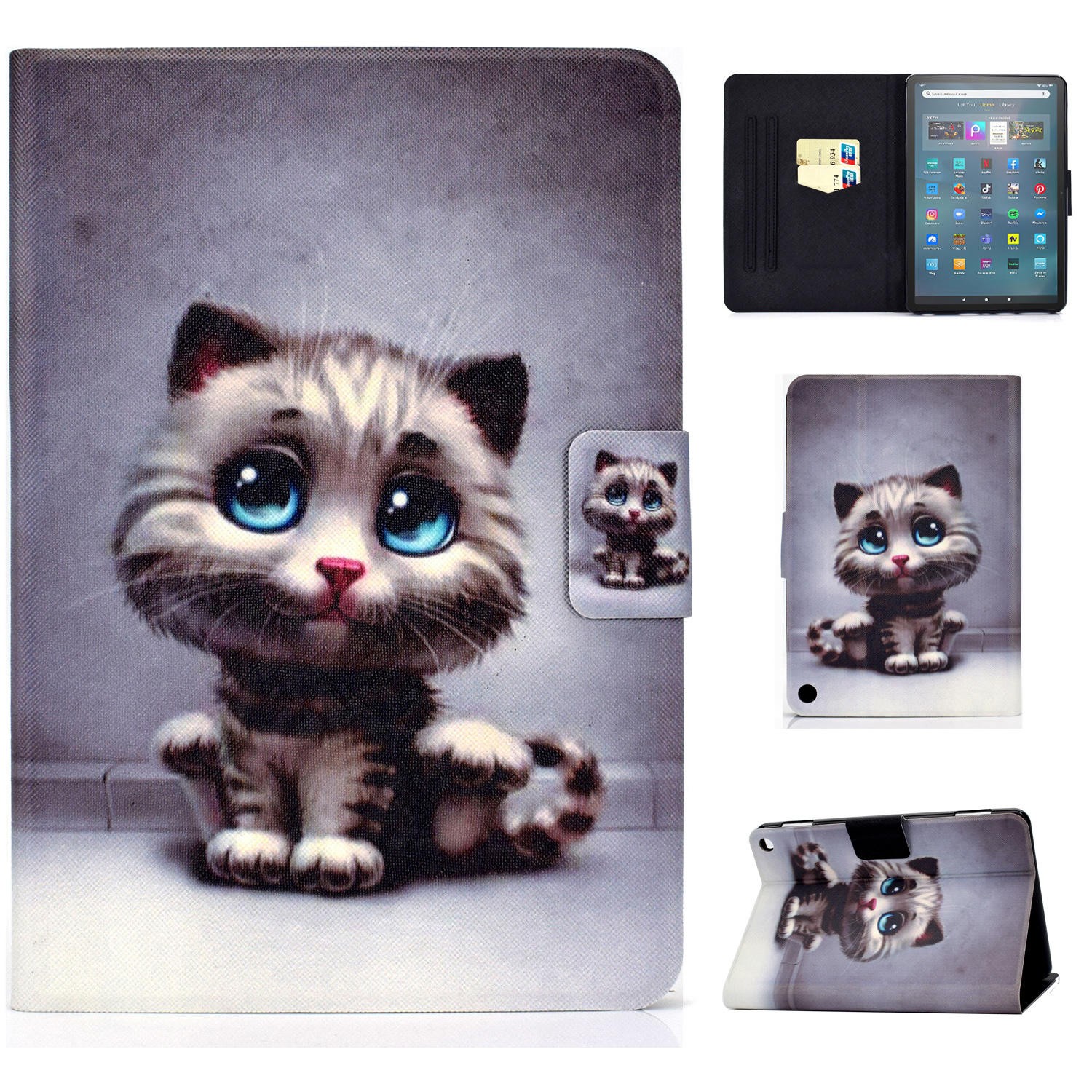 Für Amazon Fire Max 11 PU Leder -tablet -häuse -muster -druckkarte Slot Smart Cover - Kätzchen, Amazon Fire Max 11
Für Amazon Fire Max 11 PU Leder -tablet -häuse -muster -druckkarte Slot Smart Cover - Kätzchen, Amazon Fire Max 11