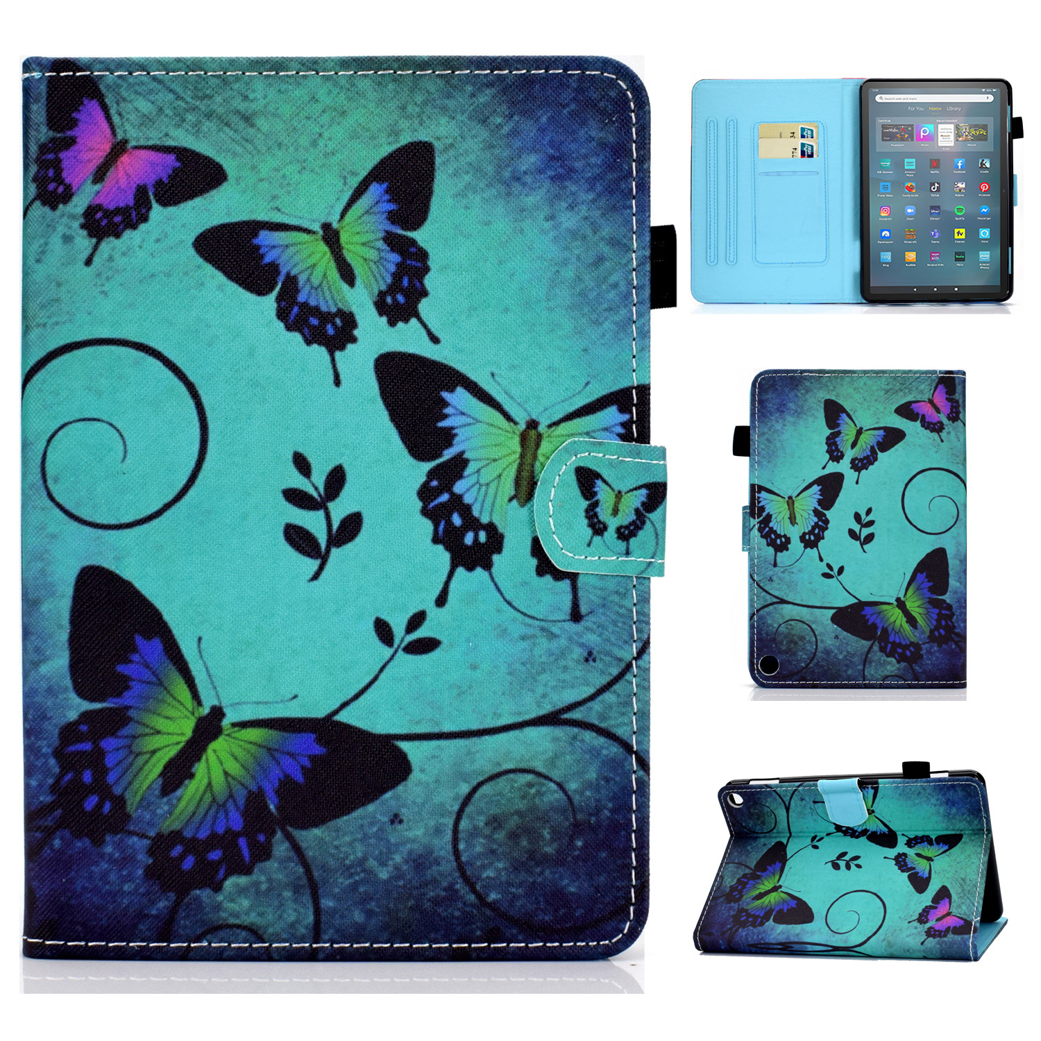Für Amazon Fire Max 11 Muster Drucktablette Hülle PU -leder -standkarten -slots Smart Cover - Grüne Schmetterlinge, Amazon Fire Max 11
Für Amazon Fire Max 11 Muster Drucktablette Hülle PU -leder -standkarten -slots Smart Cover - Grüne Schmetterlinge, Amazon Fire Max 11