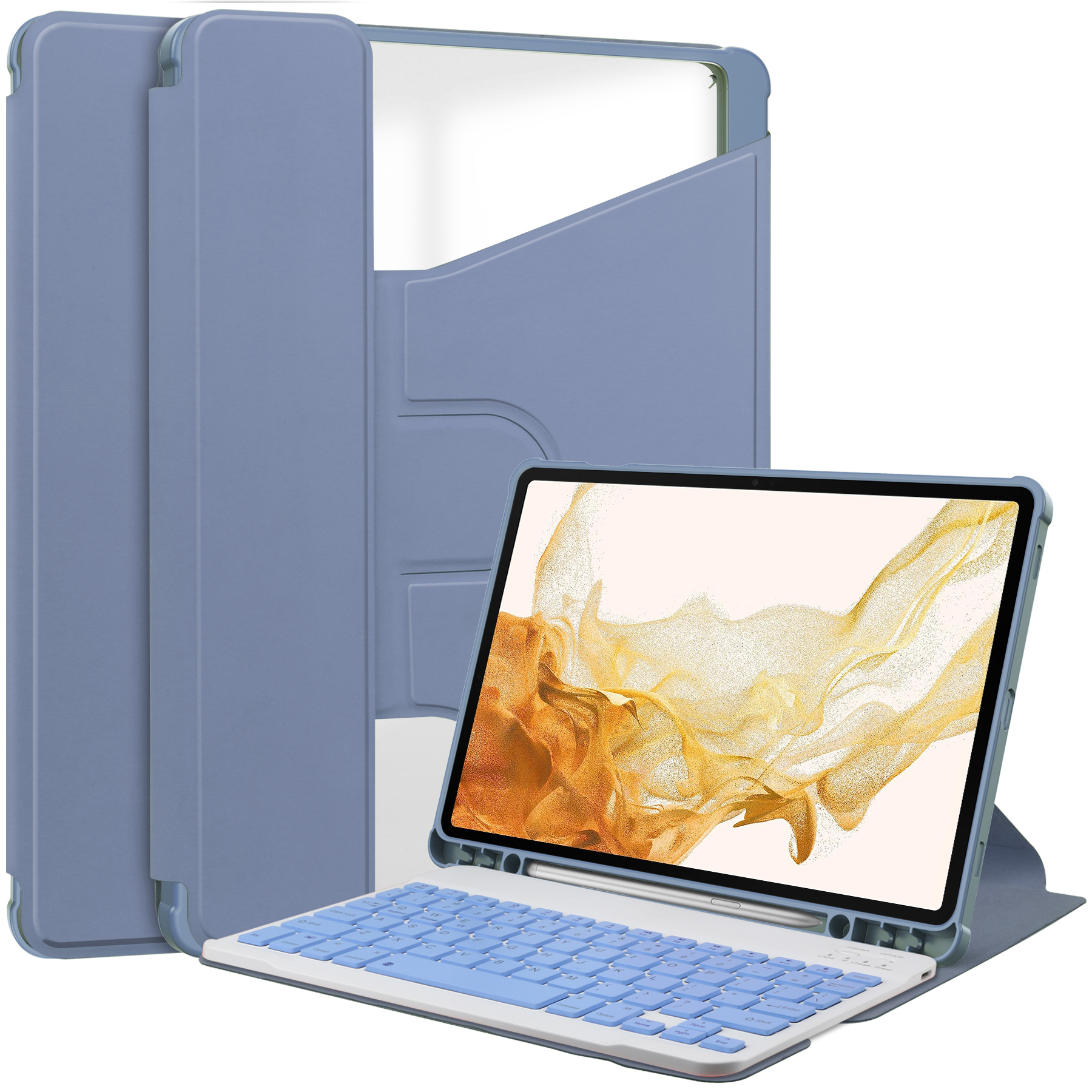 Für Samsung Galaxy Tab S9+ PU Leder+ Acryl Tablet Case 360-grad-rotationsständerabdeckung (ohne Tastatur) - Lila, Galaxy Tab S9+
Für Samsung Galaxy Tab S9+ PU Leder+ Acryl Tablet Case 360-grad-rotationsständerabdeckung (ohne Tastatur) - Lila, Galaxy Tab S9+