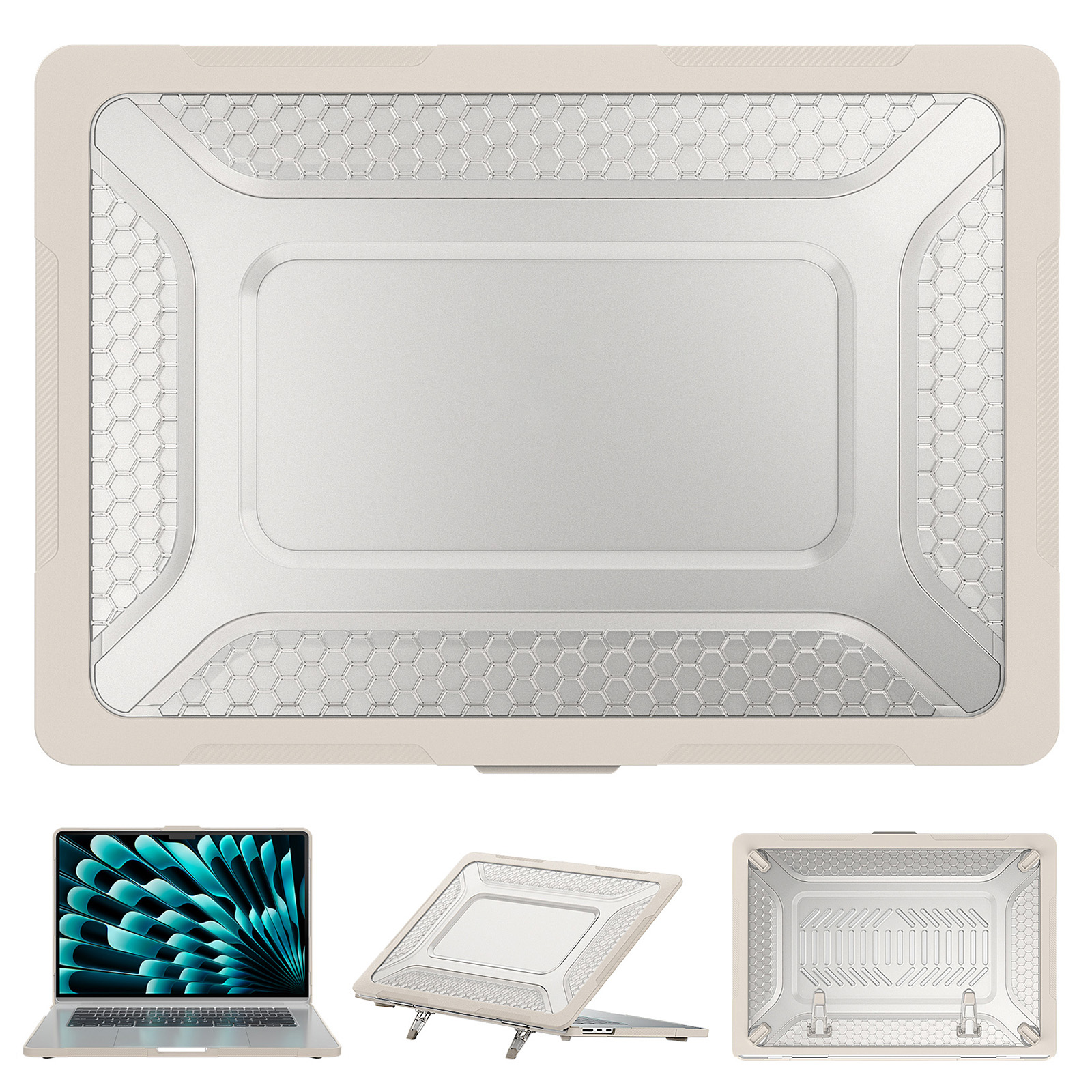 Für Macbook Air 15-zoll (2023) M2 A2941 Anti-schlupf-laptop-hülle Wabe Wärmemittelissipation Kickstand Pc+tpu-abdeckung - Aprikose, Macbook Air 15 inch (2023)
Für Macbook Air 15-zoll (2023) M2 A2941 Anti-schlupf-laptop-hülle Wabe Wärmemittelissipation Kickstand Pc+tpu-abdeckung - Aprikose, Macbook Air 15 inch (2023)
