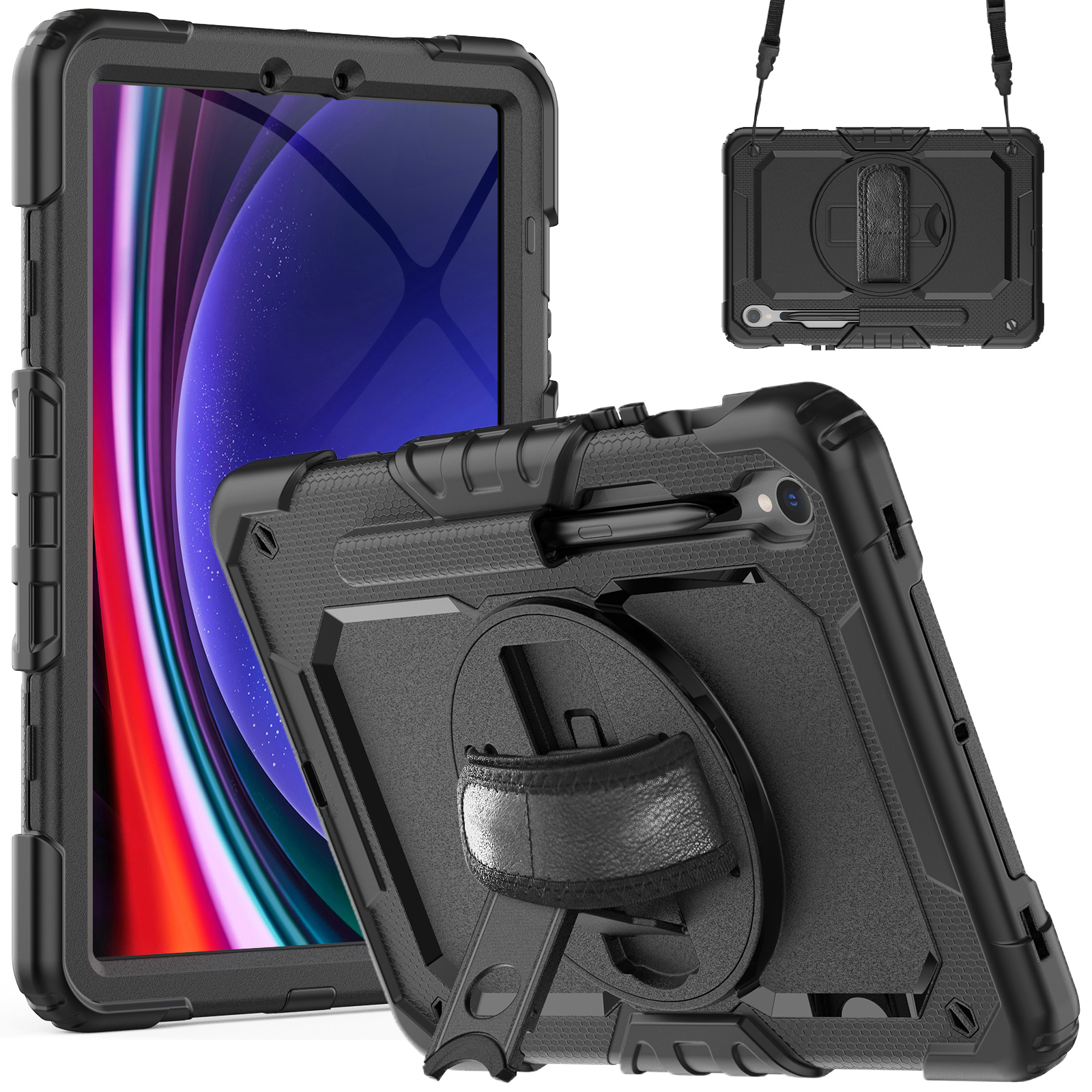 Für Samsung Galaxy Tab S9 (x710 / X716b / X718u) Pc+silicon Kickstand Hülle Anti-drop-tablet-cover Mit Pet-screenfilm - Schwarz, Galaxy Tab S9
Für Samsung Galaxy Tab S9 (x710 / X716b / X718u) Pc+silicon Kickstand Hülle Anti-drop-tablet-cover Mit Pet-screenfilm - Schwarz, Galaxy Tab S9