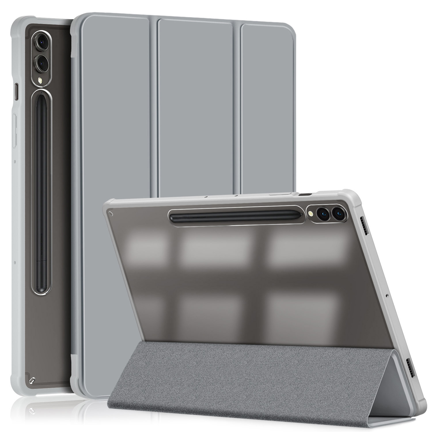 Für Samsung Galaxy Tab S9+(sm-x810 / SM-X816B / SM-X818U) Stiftschlitz-tablet-hülle Tri-fach Ständer Tpu+acryl+pu-lederabdeckung - Grau, Galaxy Tab S9+
Für Samsung Galaxy Tab S9+(sm-x810 / SM-X816B / SM-X818U) Stiftschlitz-tablet-hülle Tri-fach Ständer Tpu+acryl+pu-lederabdeckung - Grau, Galaxy Tab S9+