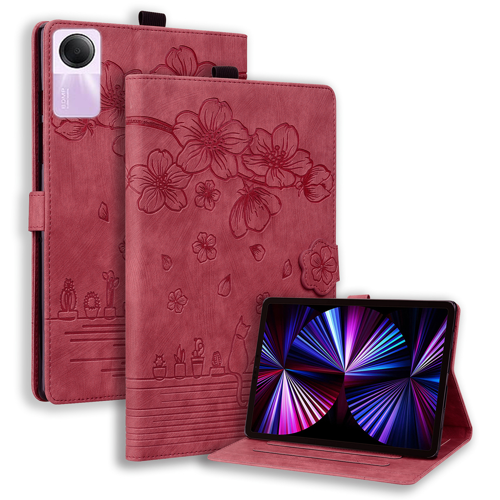 Für Xiaomi Redmi Pad SE Tablet Leder -kartonhalter Blumenkatze Abdruck Ständer Tablet Cover - Weinrot, Xiaomi Redmi Pad SE
Für Xiaomi Redmi Pad SE Tablet Leder -kartonhalter Blumenkatze Abdruck Ständer Tablet Cover - Weinrot, Xiaomi Redmi Pad SE