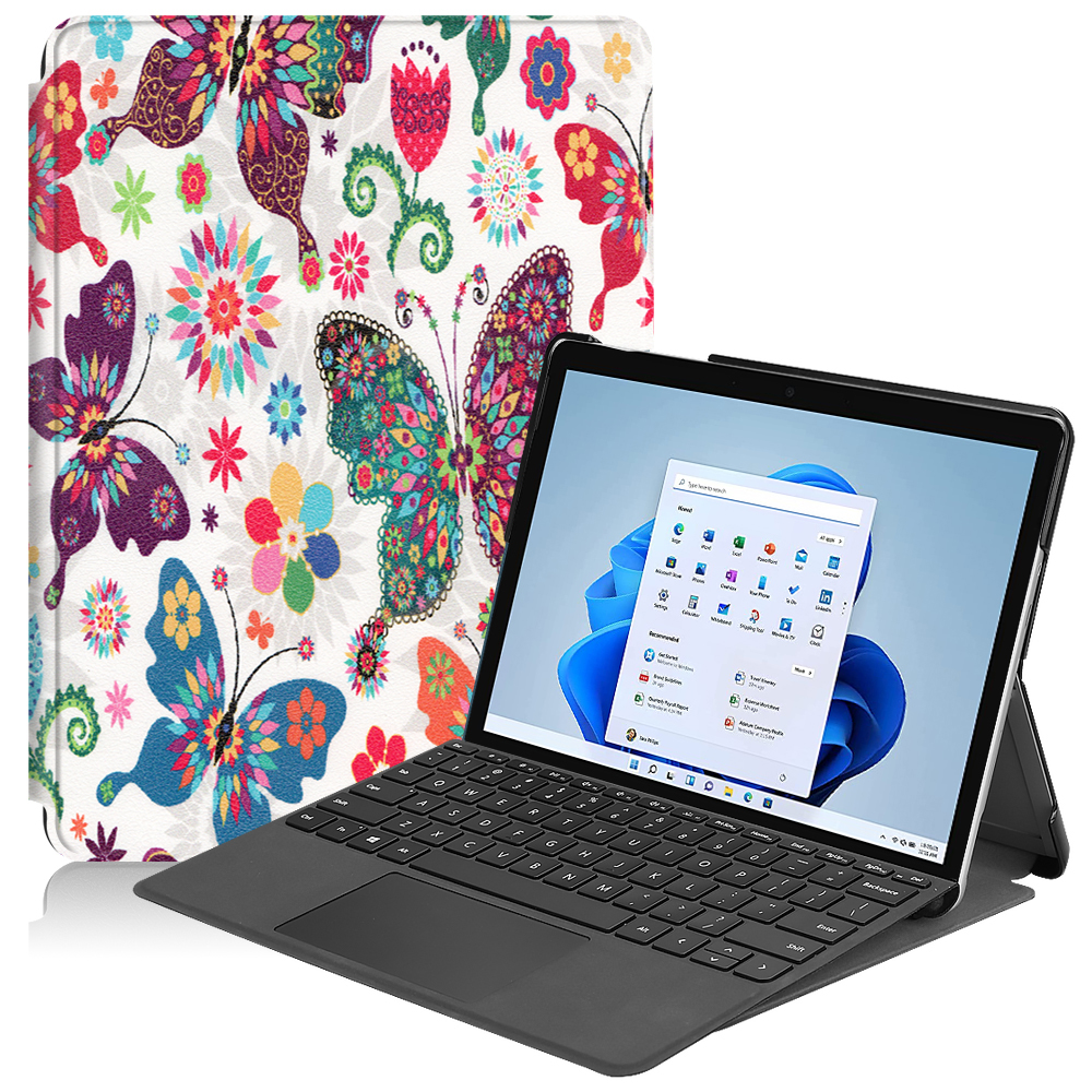 Für Microsoft Surface go 4 Koffer PU Leder Flip Ständer Muster Druckschutzschutzschutzabdeckung - Buntes Schmetterling, Microsoft Surface Go 4
Für Microsoft Surface go 4 Koffer PU Leder Flip Ständer Muster Druckschutzschutzschutzabdeckung - Buntes Schmetterling, Microsoft Surface Go 4