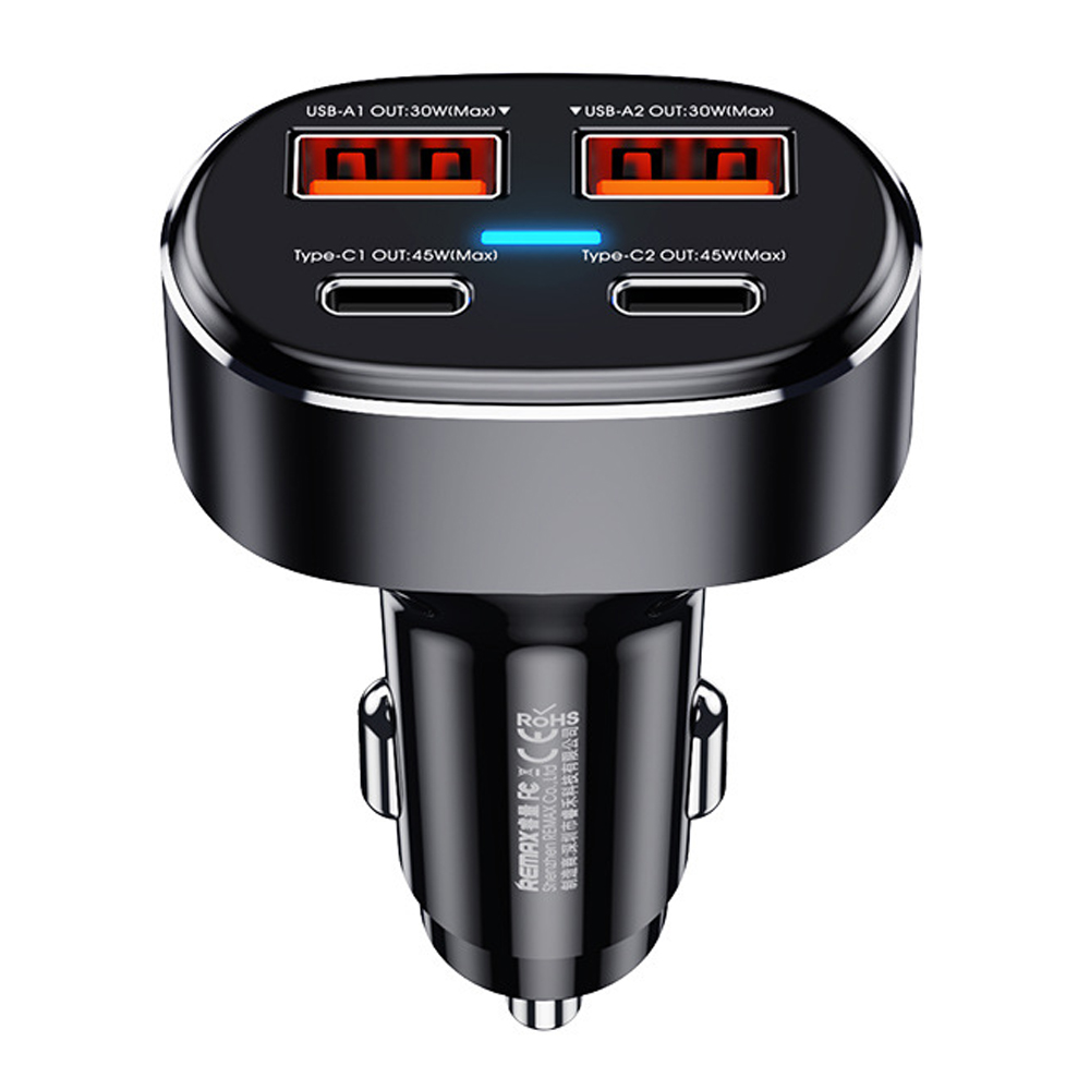 REMAX RCC329 Duke Series 75W Telefon Fast Lading Car Ladegerät 2 USB + 2 Typ-c-stromanpassungsadapter Mit Indikatorlicht, Universal
REMAX RCC329 Duke Series 75W Telefon Fast Lading Car Ladegerät 2 USB + 2 Typ-c-stromanpassungsadapter Mit Indikatorlicht, Universal