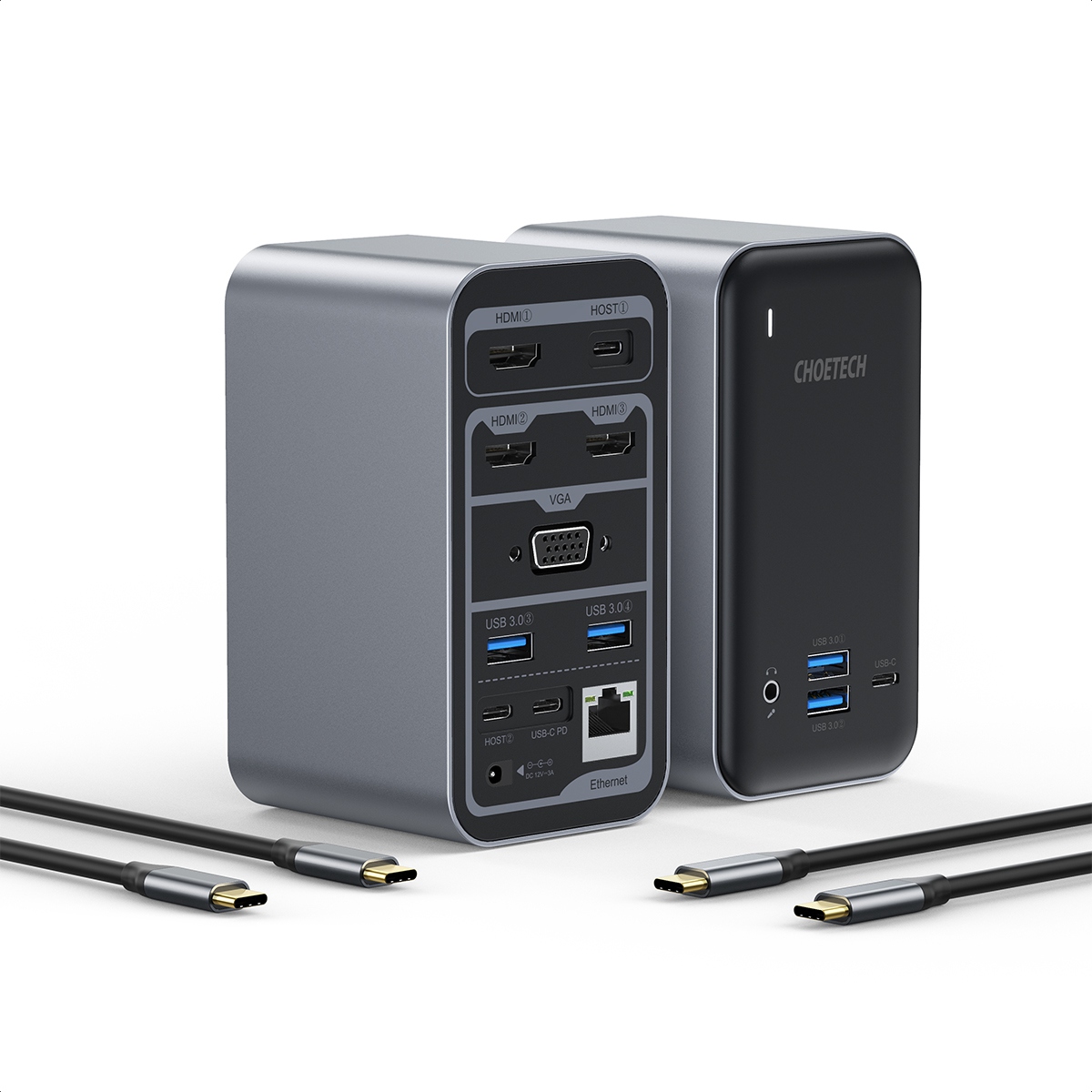 Choetech HUB-M21 15 in 1 Multifunktions USB C Docking Station 4 Monitor Display Usb-c-hub Mit HD / VGA / 3,5 mm Audio / 1000 Mbit / s LAN -port - US -stecker
Choetech HUB-M21 15 in 1 Multifunktions USB C Docking Station 4 Monitor Display Usb-c-hub Mit HD / VGA / 3,5 mm Audio / 1000 Mbit / s LAN -port - US -stecker