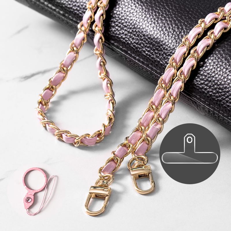 Geldbeutelkettengurt 120 cm Telefon Crossbody Bag Chains Handtasche Schulterleder Mit Metallschnallen - Rosa, Universal
Geldbeutelkettengurt 120 cm Telefon Crossbody Bag Chains Handtasche Schulterleder Mit Metallschnallen - Rosa, Universal