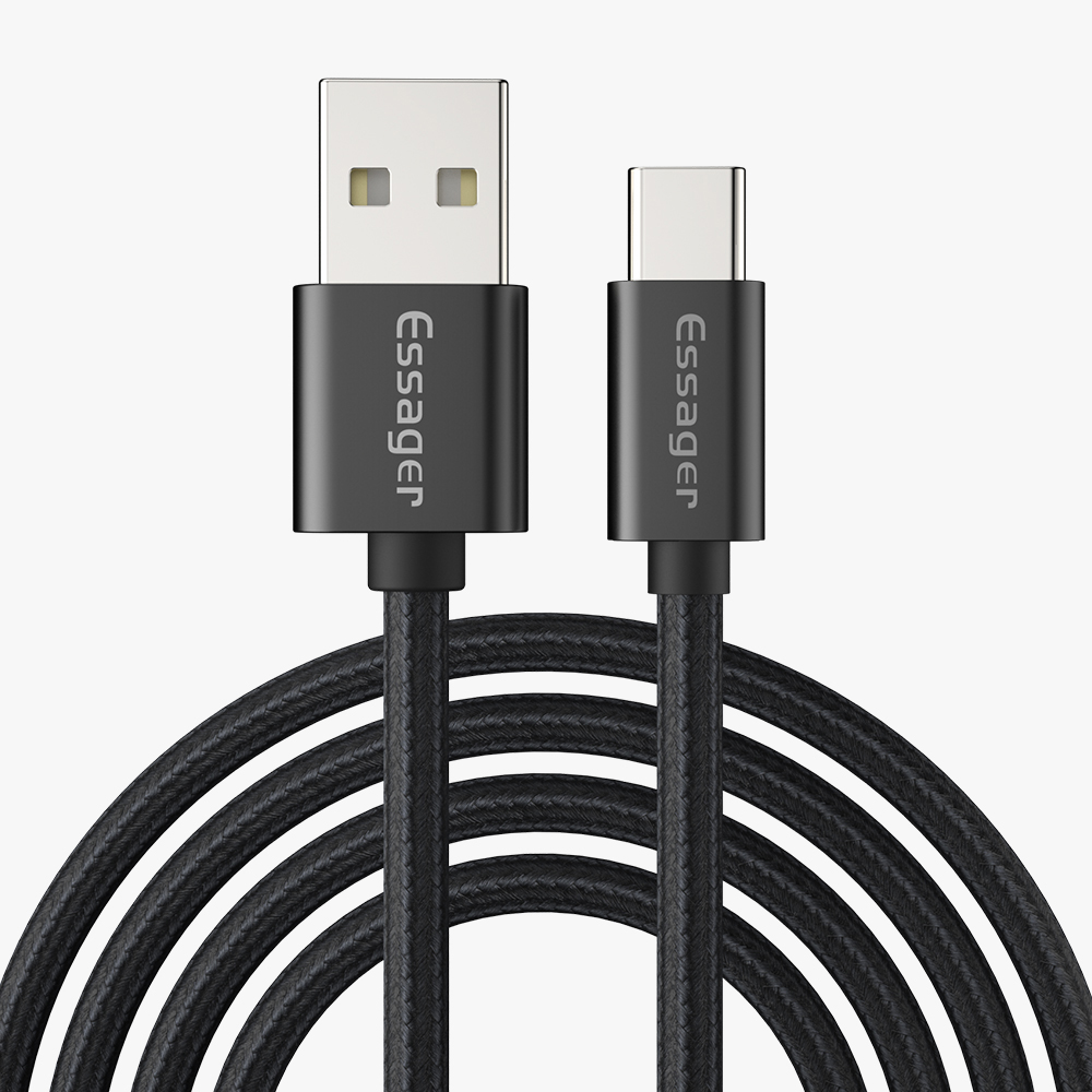 ESSAGER Type C Charging & Data Transimission Braided Cable 0.25m - Black, iPhone 12 mini
ESSAGER Type C Charging & Data Transimission Braided Cable 0.25m - Black, iPhone 12 mini