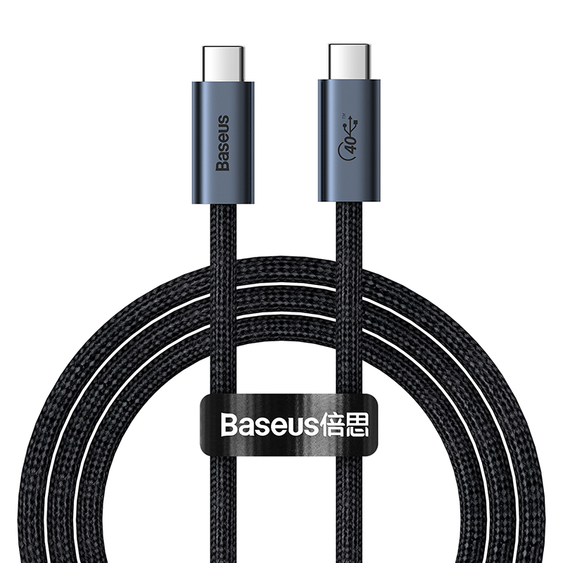 BASEUS Flash Series USB4 Full Featured Data Cable Type-C to Type-C 100W Fast Charging Cord 1m, Tarnish, Universal
BASEUS Flash Series USB4 Full Featured Data Cable Type-C to Type-C 100W Fast Charging Cord 1m, Tarnish, Universal