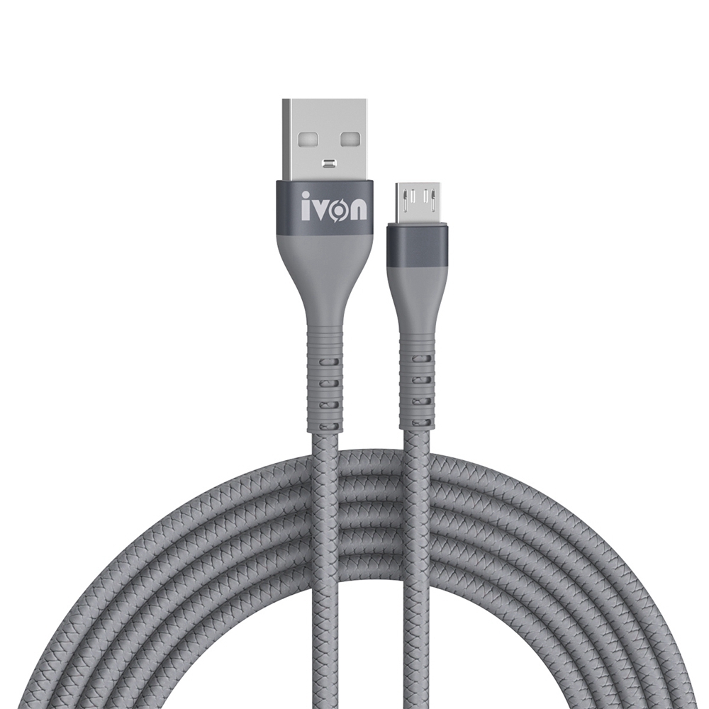 Ivon CA92 1,5 м USB Для Micro USB Data Bord 2.4a Гибкий Резиновый Кабель - Серый, Universal
Ivon CA92 1,5 м USB Для Micro USB Data Bord 2.4a Гибкий Резиновый Кабель - Серый, Universal