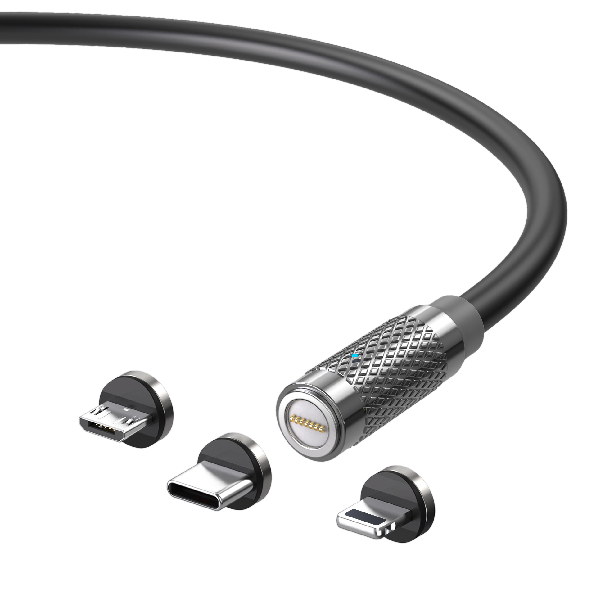 2m 3-in-1 Magnetic Lading Cable PD 100W Schnellladeersynchronisierungsdatenkabel Für Das Iphone / USB / Typ-c (keine Ce-zertifikat) - Schwarz
2m 3-in-1 Magnetic Lading Cable PD 100W Schnellladeersynchronisierungsdatenkabel Für Das Iphone / USB / Typ-c (keine Ce-zertifikat) - Schwarz