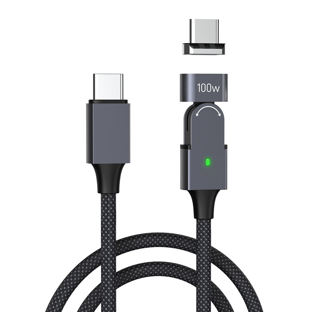 1m Typ-c-ladungskabel PD 100W 180 Grad Rotierender Magnetladendatenkabel Mit Typ-c-adapter, Universal
1m Typ-c-ladungskabel PD 100W 180 Grad Rotierender Magnetladendatenkabel Mit Typ-c-adapter, Universal