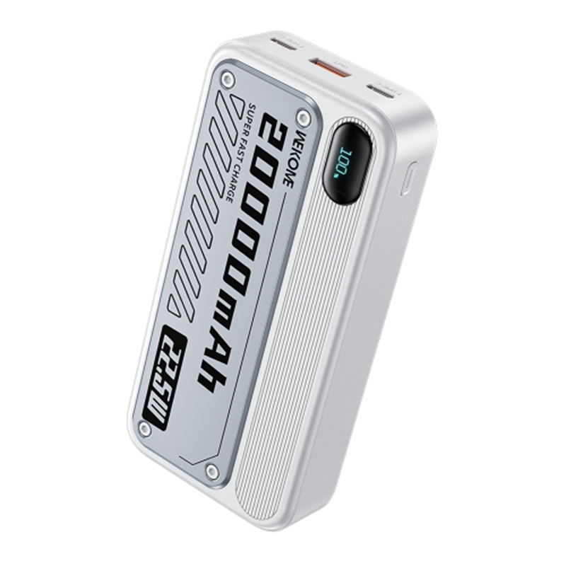 WEKOME WP-41 20000mah Power Bank 22.5W Ultra Fast Lading External Battery Pack Mit Digitalem Display - Weiß, Universal
WEKOME WP-41 20000mah Power Bank 22.5W Ultra Fast Lading External Battery Pack Mit Digitalem Display - Weiß, Universal