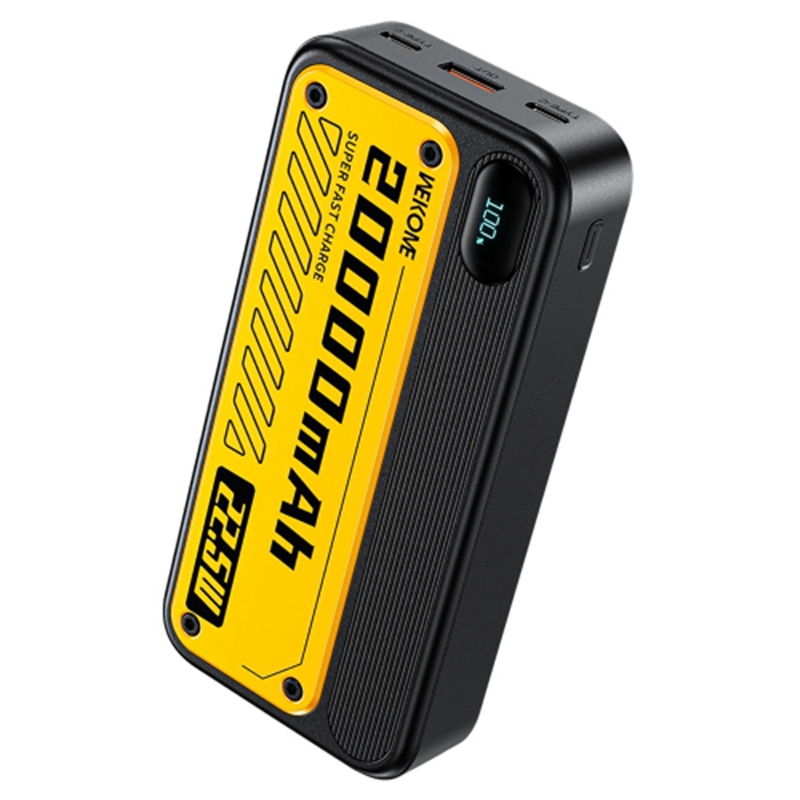 WEKOME WP-41 20000mah Power Bank 22.5W Ultra Fast Lading External Battery Pack Mit Digitalem Display - Schwarz, Universal
WEKOME WP-41 20000mah Power Bank 22.5W Ultra Fast Lading External Battery Pack Mit Digitalem Display - Schwarz, Universal