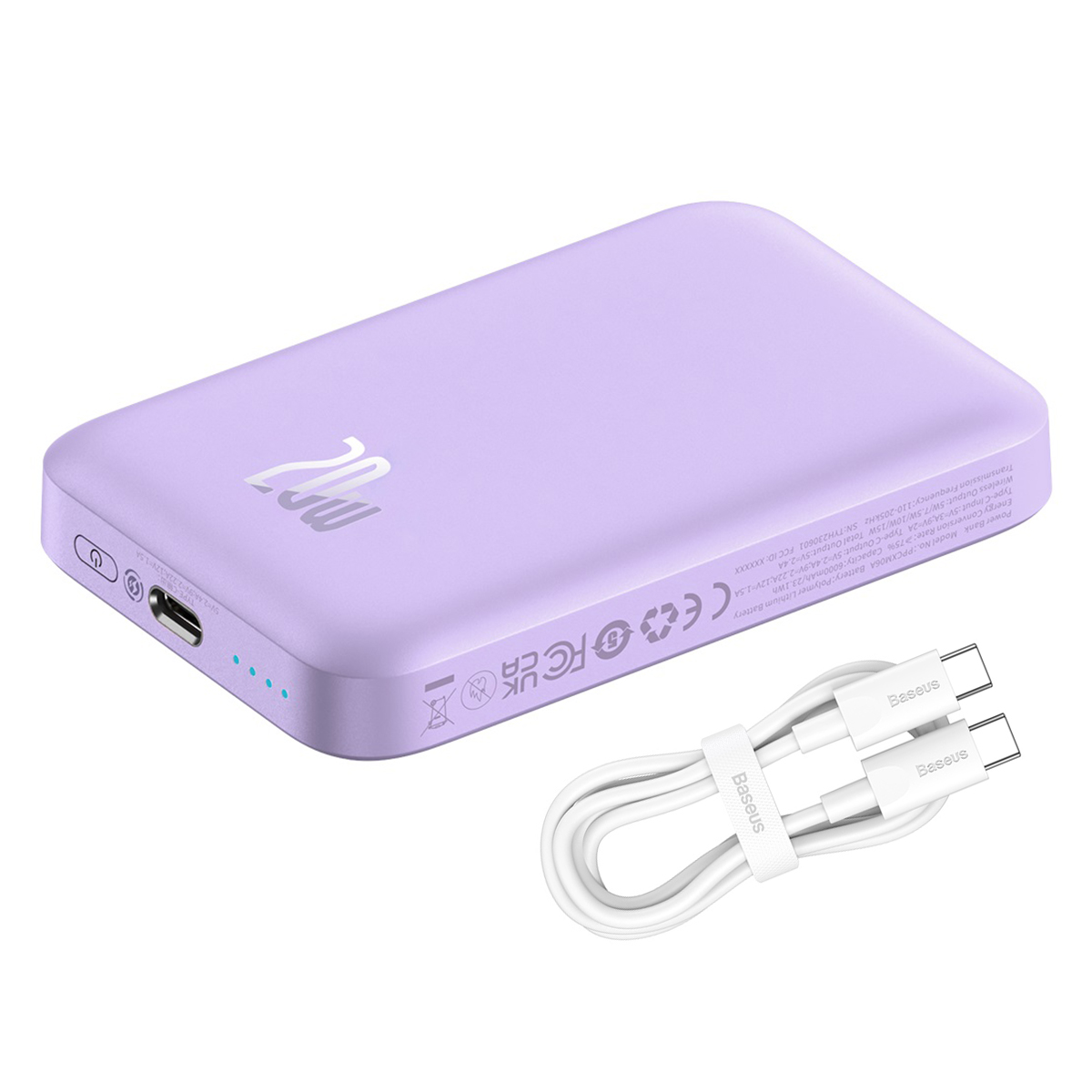 Baseus Magnetic Mini Air Wireless Fast Зарядный Банк Power Bank Portable Slim Phone Aquade - Фиолетовый, Universal
Baseus Magnetic Mini Air Wireless Fast Зарядный Банк Power Bank Portable Slim Phone Aquade - Фиолетовый, Universal