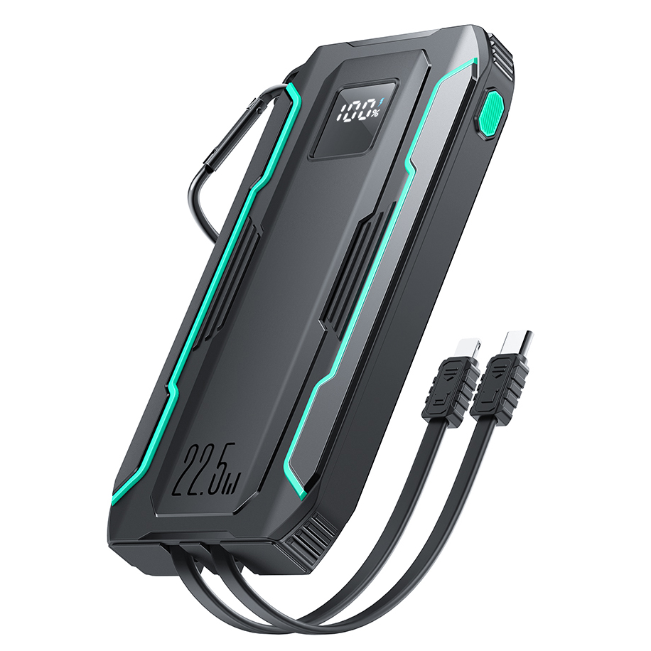 JOYROOM JR-L017 22.5W Digital Display Dual Cabled Power Bank 10000mAh Portable Phone Battery Pack, Universal
JOYROOM JR-L017 22.5W Digital Display Dual Cabled Power Bank 10000mAh Portable Phone Battery Pack, Universal