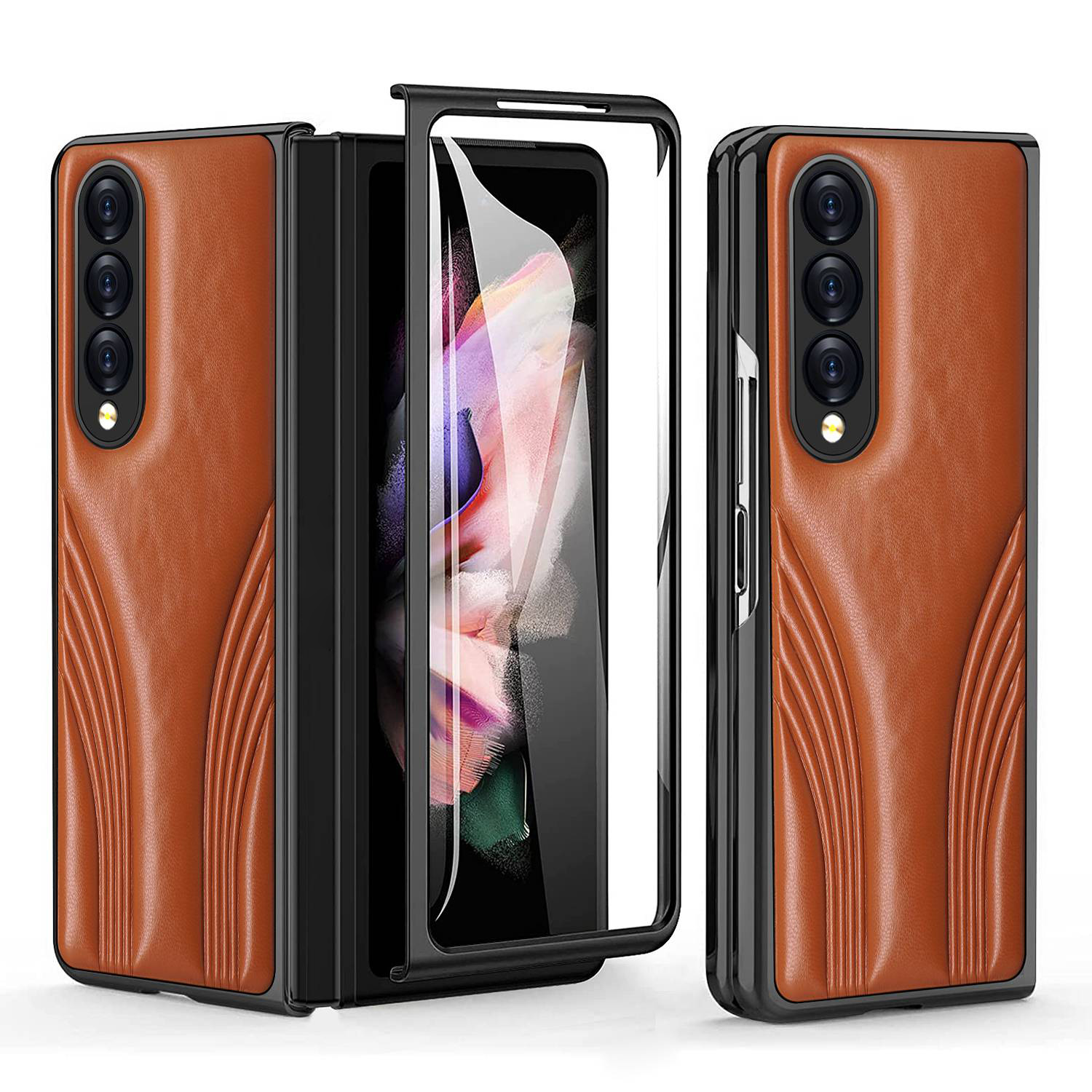 For Samsung Galaxy Z Fold3 5G PU Leather Coated PC Phone Case Anti-Drop Protective Back Cover - Brown, Galaxy Z Fold3 5G
For Samsung Galaxy Z Fold3 5G PU Leather Coated PC Phone Case Anti-Drop Protective Back Cover - Brown, Galaxy Z Fold3 5G