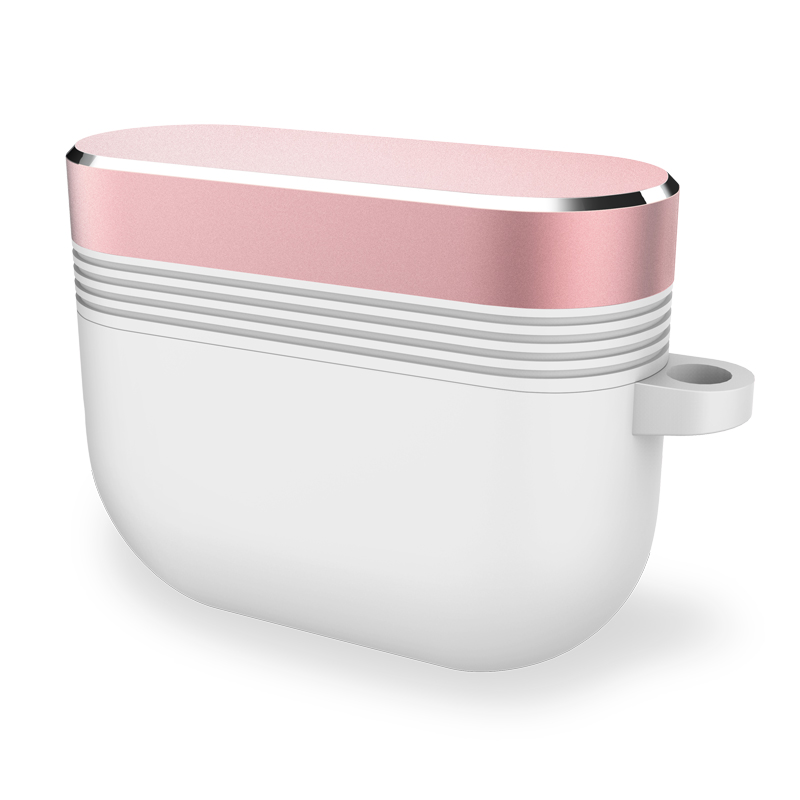 DIROSE A15 Aluminum Silicone Protective Case for Apple AirPods Pro - Rose Gold/White, AirPods Pro
DIROSE A15 Aluminum Silicone Protective Case for Apple AirPods Pro - Rose Gold/White, AirPods Pro
