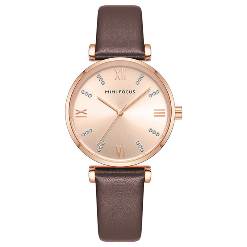MINI FOCUS Fashion Casual Ladies Watches Crystal Dial Quartz Watch Women Leather Strap Wristwatch - Brown
MINI FOCUS Fashion Casual Ladies Watches Crystal Dial Quartz Watch Women Leather Strap Wristwatch - Brown