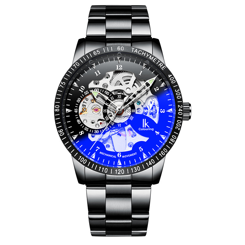 IKCOLOURING Waterproof Men Hollow Automatic Mechanical Movement Watch - Colorful/Black/Silver/Black Steel Band
IKCOLOURING Waterproof Men Hollow Automatic Mechanical Movement Watch - Colorful/Black/Silver/Black Steel Band