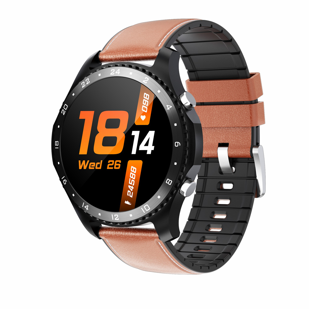 CAVO CK30 1.28-inch Smart Watch Fitness Tracker Body Temperature Leather Band - Brown
CAVO CK30 1.28-inch Smart Watch Fitness Tracker Body Temperature Leather Band - Brown