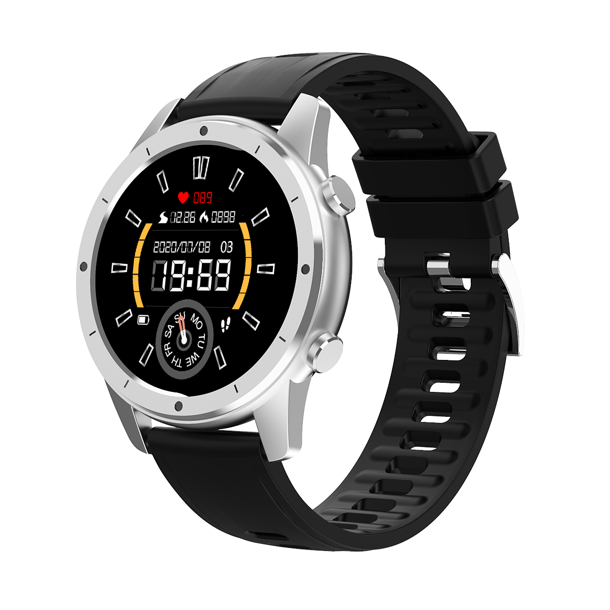 F50 1.3-inch Round Screen Business Style IP67 Waterproof Sports Bluetooth Call Multi-function Smart Watch - Silver
F50 1.3-inch Round Screen Business Style IP67 Waterproof Sports Bluetooth Call Multi-function Smart Watch - Silver