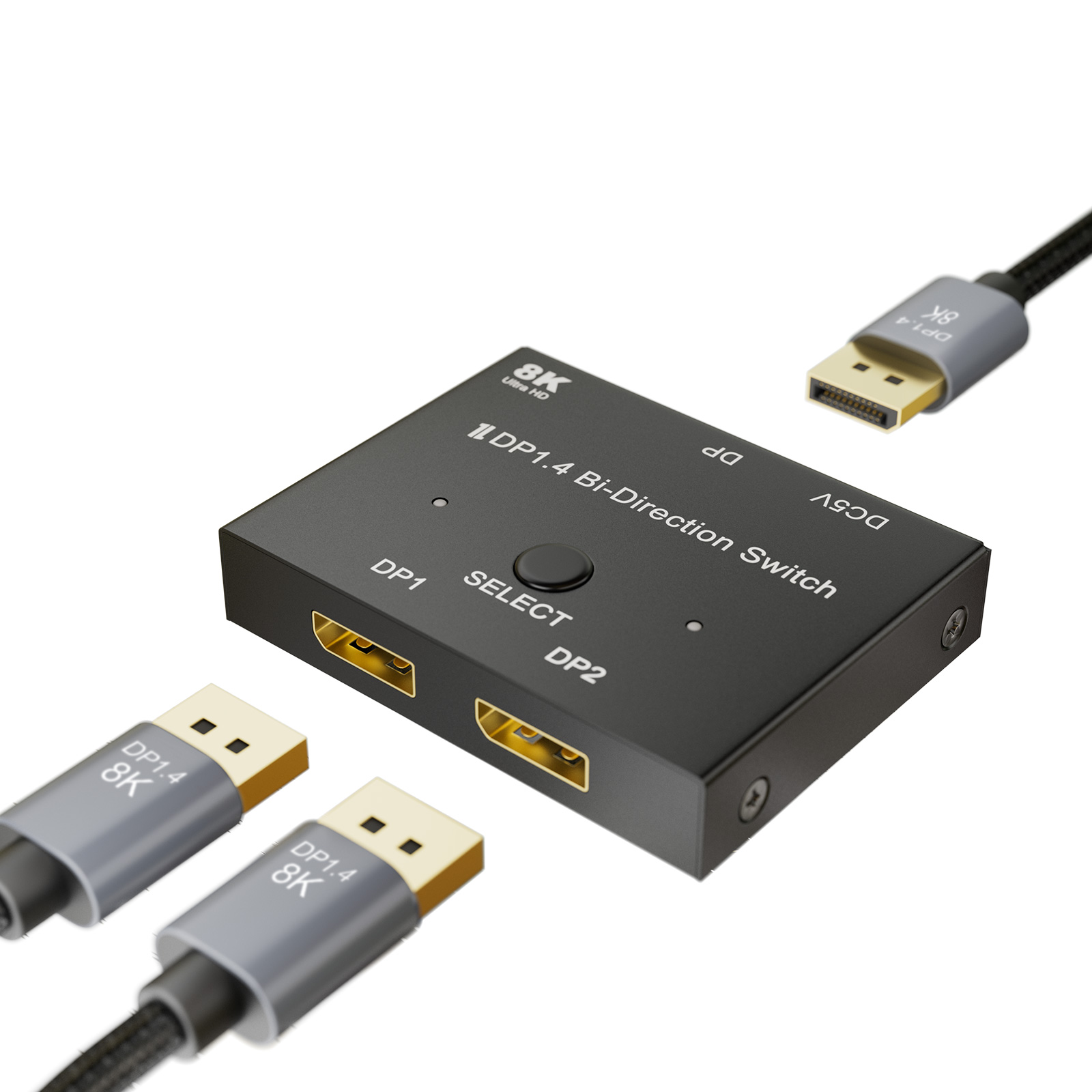 DP 1.4 Switcher Adapter Display Port 8K Schalter 2 In 1 Out/1 In 2 Out Bi-direction 8k/30hz 4k/120hz Splitter Konverter
DP 1.4 Switcher Adapter Display Port 8K Schalter 2 In 1 Out/1 In 2 Out Bi-direction 8k/30hz 4k/120hz Splitter Konverter