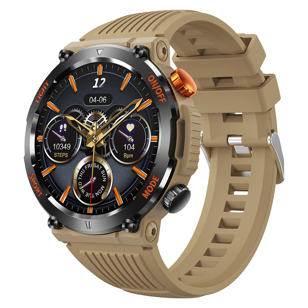HT17 Smart Watch 1,46 "hd -bildschirm Wasserdichtes Aktivitäts -tracker -armband Mit LED -taschenlampe Herzfrequenzschlafmonitor - Khaki
HT17 Smart Watch 1,46 "hd -bildschirm Wasserdichtes Aktivitäts -tracker -armband Mit LED -taschenlampe Herzfrequenzschlafmonitor - Khaki