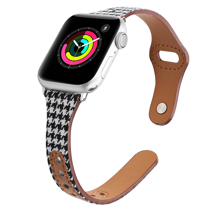 T Liner Design PU Leather Buckle Watch Strap for Apple Watch Series 6/5/4/SE 44mm / Series 3/2/1 42mm - Black White Swallow Gird, Apple Watch Series 6 44mm
T Liner Design PU Leather Buckle Watch Strap for Apple Watch Series 6/5/4/SE 44mm / Series 3/2/1 42mm - Black White Swallow Gird, Apple Watch Series 6 44mm