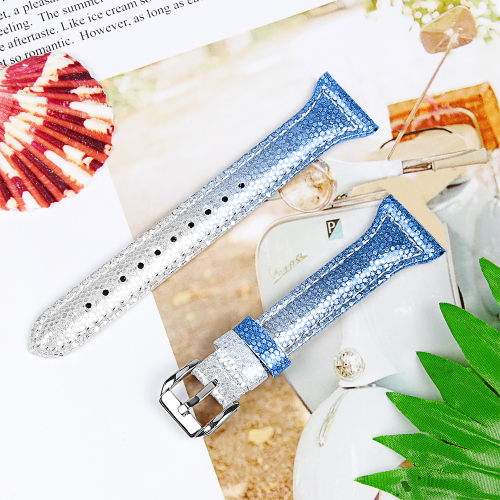 For Garmin Forerunner 245/Forerunner 245 Music Anti-scratch Gradient Top Layer Cowhide Leather Watch Band Replacement Wrist Strap (20mm) - Silver/Blue, Other Smartwatch Models
For Garmin Forerunner 245/Forerunner 245 Music Anti-scratch Gradient Top Layer Cowhide Leather Watch Band Replacement Wrist Strap (20mm) - Silver/Blue, Other Smartwatch Models