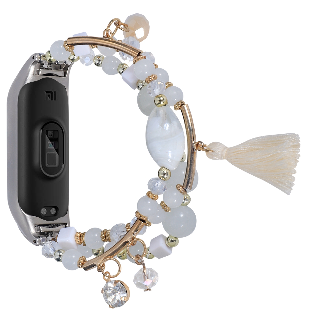 Для Xiaomi Mi Band 7 Beads + Tassel + Agate Watch Замена Ремня Стильный Браслет Smart Watch Band - Белый, Xiaomi Mi Band 7
Для Xiaomi Mi Band 7 Beads + Tassel + Agate Watch Замена Ремня Стильный Браслет Smart Watch Band - Белый, Xiaomi Mi Band 7
