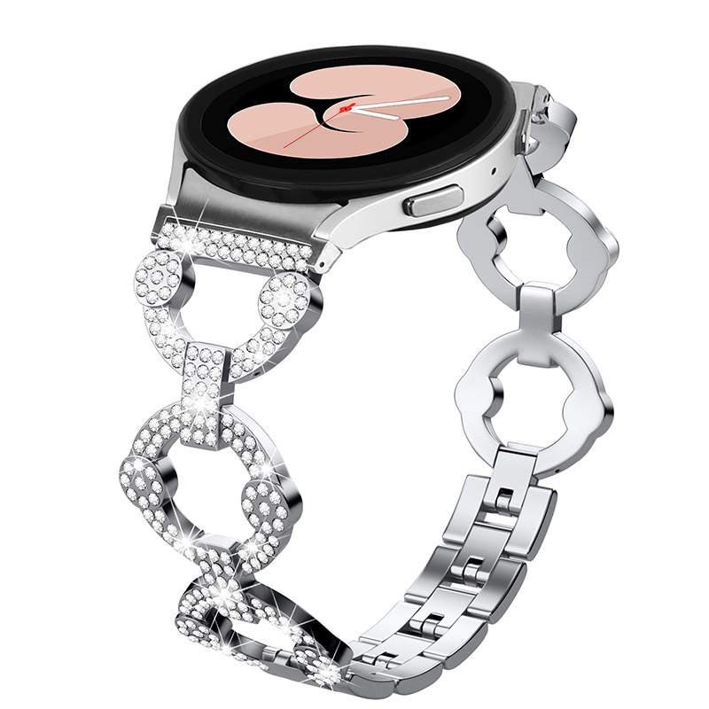 For Samsung Galaxy Watch 5 Active 40mm / 44mm / Watch 5 Pro 45mm / Watch 42mm Rhinestone Decor Replacement Strap Stainless Steel Metal Wristband - Silver, Galaxy Watch 5 Active 40mm
For Samsung Galaxy Watch 5 Active 40mm / 44mm / Watch 5 Pro 45mm / Watch 42mm Rhinestone Decor Replacement Strap Stainless Steel Metal Wristband - Silver, Galaxy Watch 5 Active 40mm