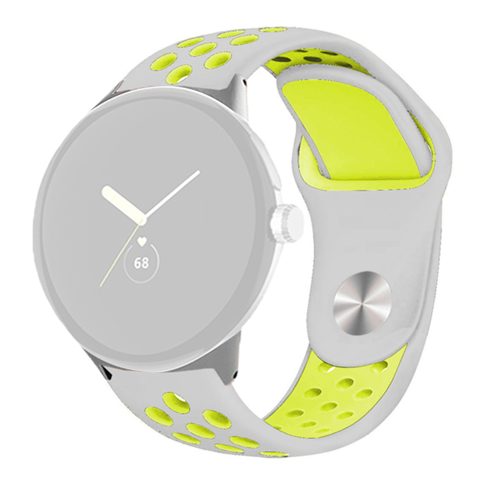 For Google Pixel Watch Adjustable Silicone Band Dual-color Sport Wristbands Replacement Watch Strap - Grey / Yellow, Google Pixel Watch
For Google Pixel Watch Adjustable Silicone Band Dual-color Sport Wristbands Replacement Watch Strap - Grey / Yellow, Google Pixel Watch