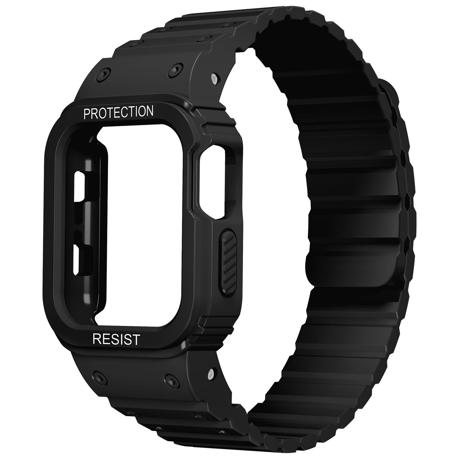 For Apple Watch Ultra 49mm Watch Band Magnetic Silicone Strap with Protective Watch Case - Black, Apple Watch Ultra 49mm
For Apple Watch Ultra 49mm Watch Band Magnetic Silicone Strap with Protective Watch Case - Black, Apple Watch Ultra 49mm