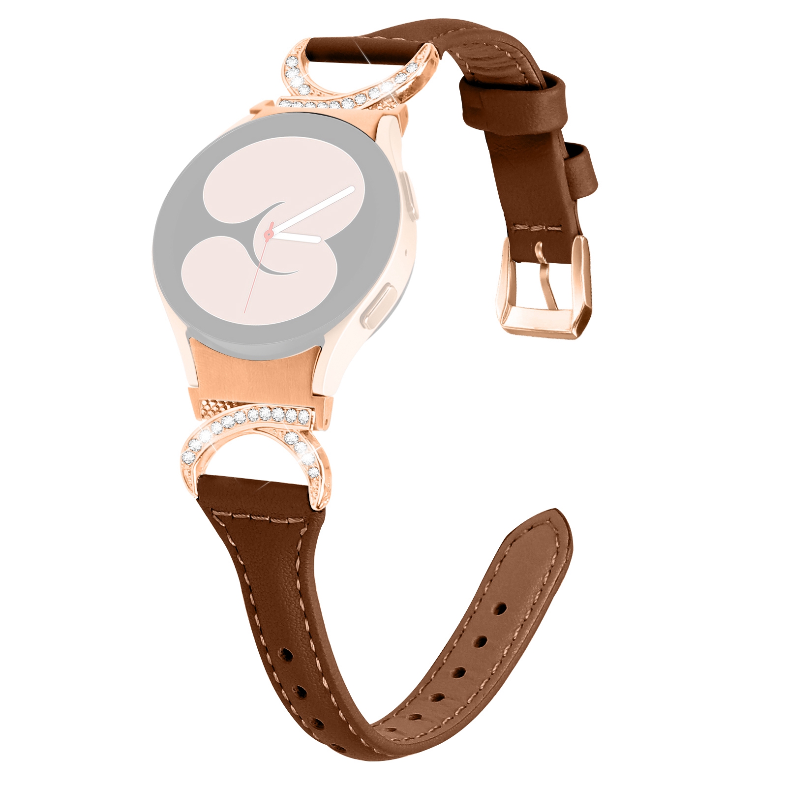 Für Samsung Galaxy Watch 4 / 5 40 mm 44 mm / Watch4 Classic 42mm Leder Watch Band Strauchhandgelenksgurt Mit Roségoldene Schnalle - Braun, Samsung Galaxy Watch4 40mm
Für Samsung Galaxy Watch 4 / 5 40 mm 44 mm / Watch4 Classic 42mm Leder Watch Band Strauchhandgelenksgurt Mit Roségoldene Schnalle - Braun, Samsung Galaxy Watch4 40mm
