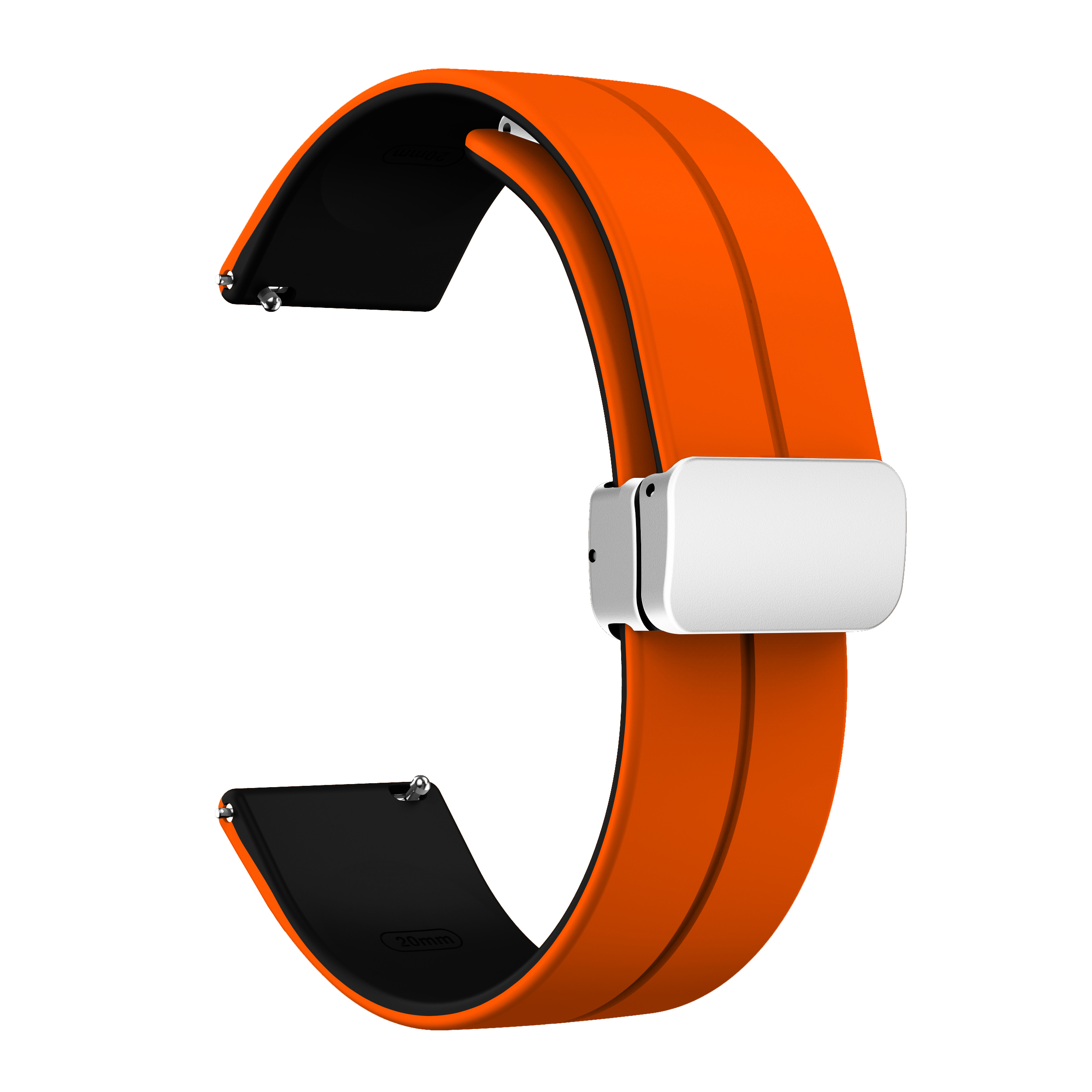 Für Huawei Uhr 4 / 4 Pro / Uhr 3 / 3 Pro Watch Band 22 mm Dual -farb -silikon -uhrengurt Mit Magnetischer Faltungs Silberschnalle - Orange / Schwarz, Huawei Watch 4
Für Huawei Uhr 4 / 4 Pro / Uhr 3 / 3 Pro Watch Band 22 mm Dual -farb -silikon -uhrengurt Mit Magnetischer Faltungs Silberschnalle - Orange / Schwarz, Huawei Watch 4