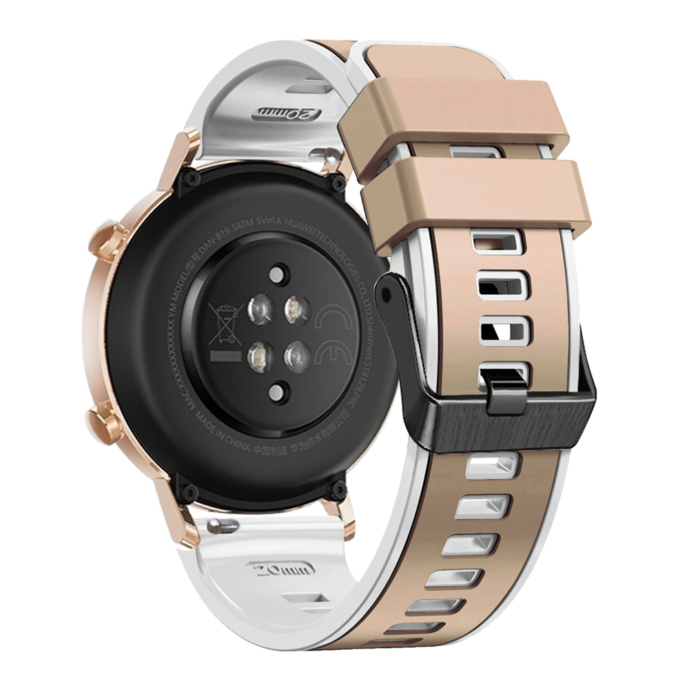 Für Garmin Vivomove Trend / Luxus / Style Ersatzwache 20mm Dual Color Silicon Watch Band - Khaki / Weiss, Garmin vivomove Trend
Für Garmin Vivomove Trend / Luxus / Style Ersatzwache 20mm Dual Color Silicon Watch Band - Khaki / Weiss, Garmin vivomove Trend