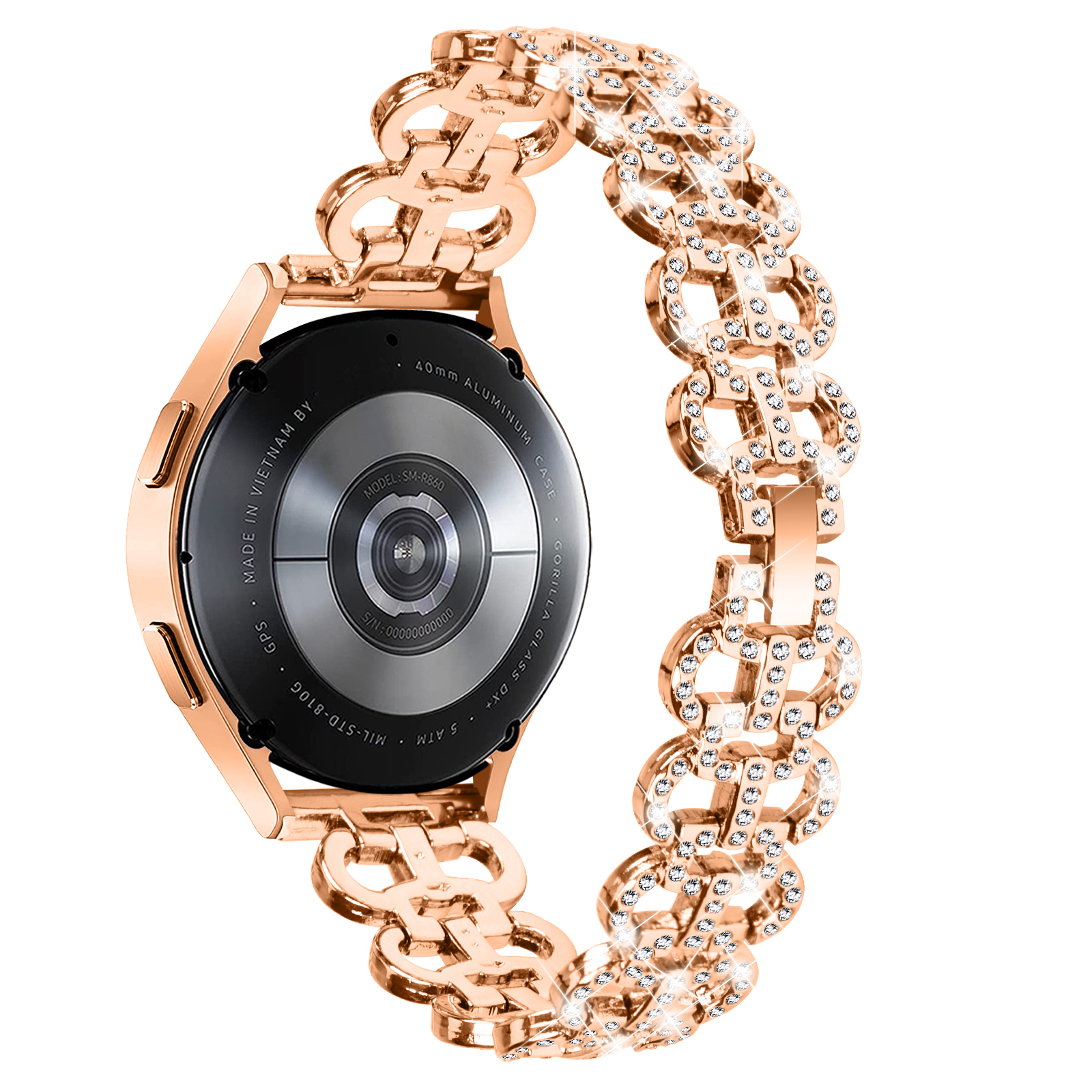 Für Samsung Galaxy Watch Active / Active2 44 / 40mm Metal Watch Band 20mm Leichter Luxus -strass -wachgurt - Roségold, Galaxy Watch Active
Für Samsung Galaxy Watch Active / Active2 44 / 40mm Metal Watch Band 20mm Leichter Luxus -strass -wachgurt - Roségold, Galaxy Watch Active