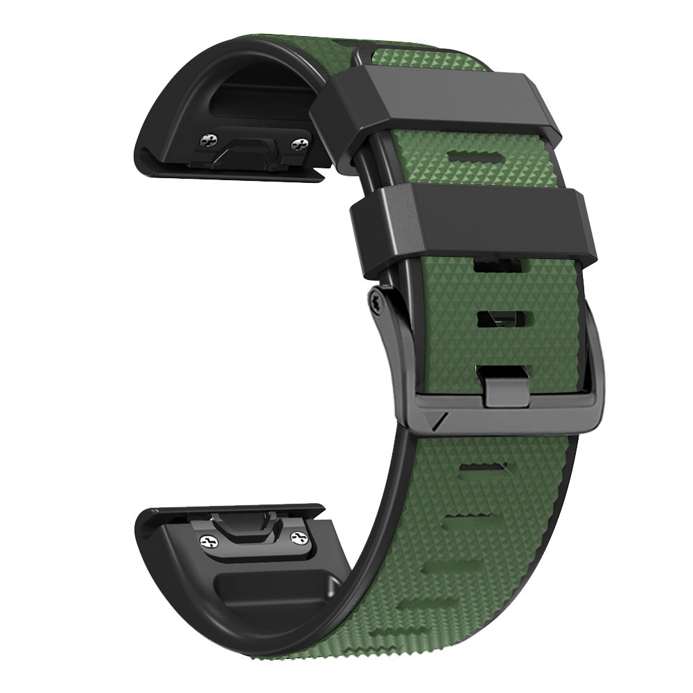 Diamond Texture Watch Band Für Garmin Tactix 7 Pro / Fenix 7x / 6x Pro / 5x Plus, 26mm Dual-color Silicon Sportsgurt - Armeegrün+schwarz, Garmin Fenix 7X
Diamond Texture Watch Band Für Garmin Tactix 7 Pro / Fenix 7x / 6x Pro / 5x Plus, 26mm Dual-color Silicon Sportsgurt - Armeegrün+schwarz, Garmin Fenix 7X
