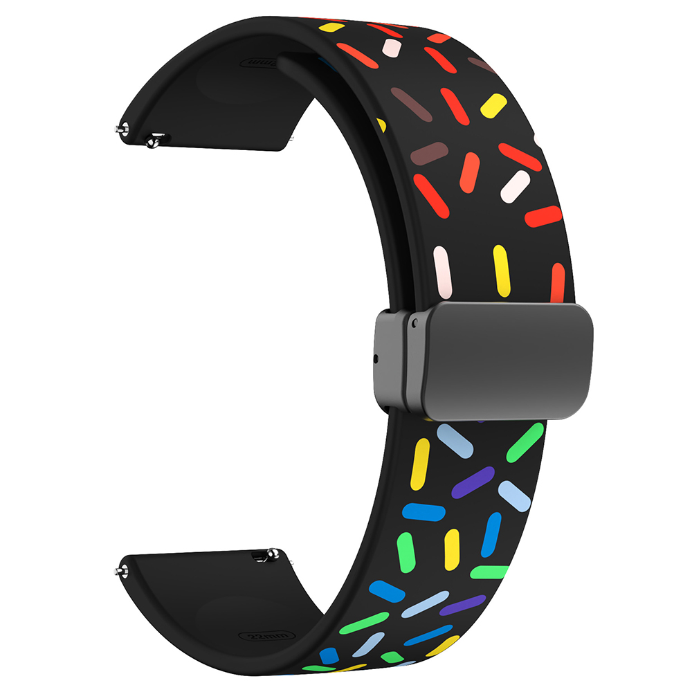 22mm Uhrenband Für Forerunner 265 / 255 / Vivoactive 4 / Venu 2, Punktmuster Silikongurt Mit Schwarzer Magnetklappschnalle - Schwarzer Regenbogen, Garmin Forerunner 265
22mm Uhrenband Für Forerunner 265 / 255 / Vivoactive 4 / Venu 2, Punktmuster Silikongurt Mit Schwarzer Magnetklappschnalle - Schwarzer Regenbogen, Garmin Forerunner 265