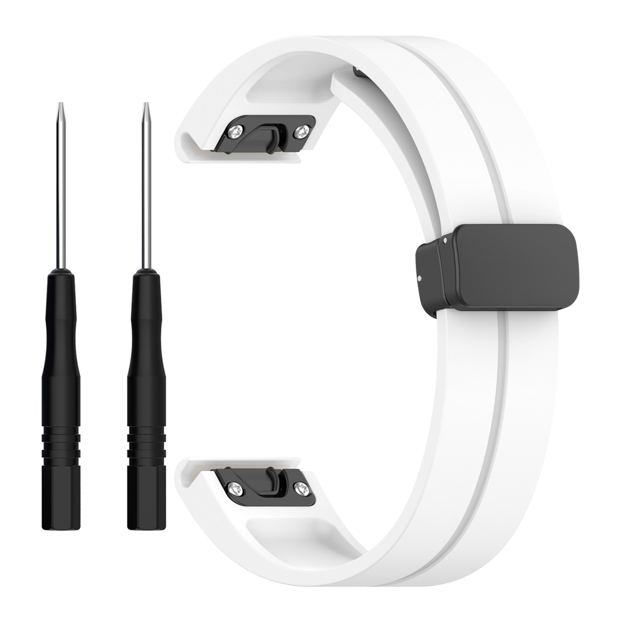 22mm Silikon Uhrenband Für Garmin Fenix 7 / 6 / 5, Magnetische Klappschnalle Schnellfreisetzungsgurt Mit Werkzeugen - Weiß, Garmin Fenix 7
22mm Silikon Uhrenband Für Garmin Fenix 7 / 6 / 5, Magnetische Klappschnalle Schnellfreisetzungsgurt Mit Werkzeugen - Weiß, Garmin Fenix 7