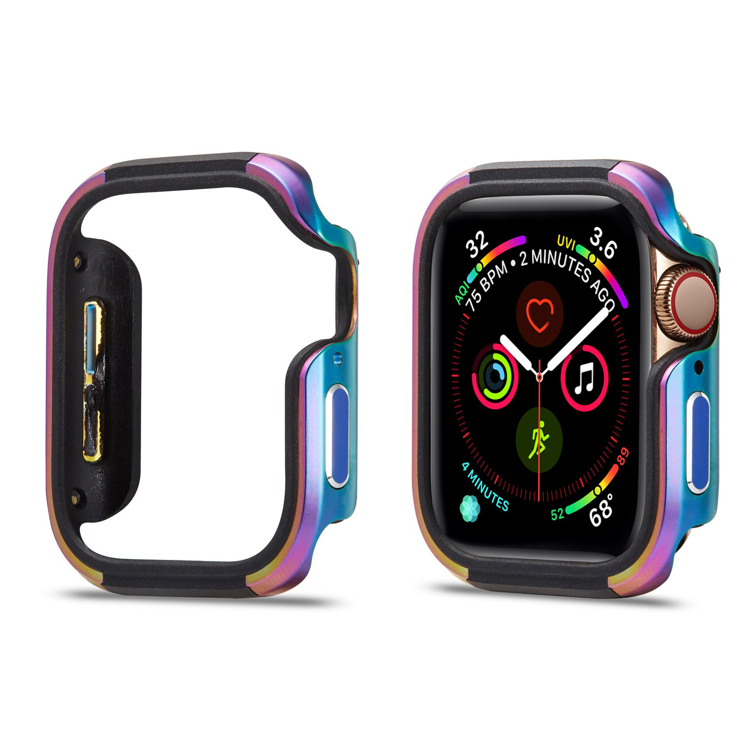 Алюминиевый Сплав + TPU Защитный Кейс Для Часовых Кадров Для Apple Watch Series 4/5/6/SE 44 мм - Красочный, Apple Watch SE (2022) 44mm
Алюминиевый Сплав + TPU Защитный Кейс Для Часовых Кадров Для Apple Watch Series 4/5/6/SE 44 мм - Красочный, Apple Watch SE (2022) 44mm