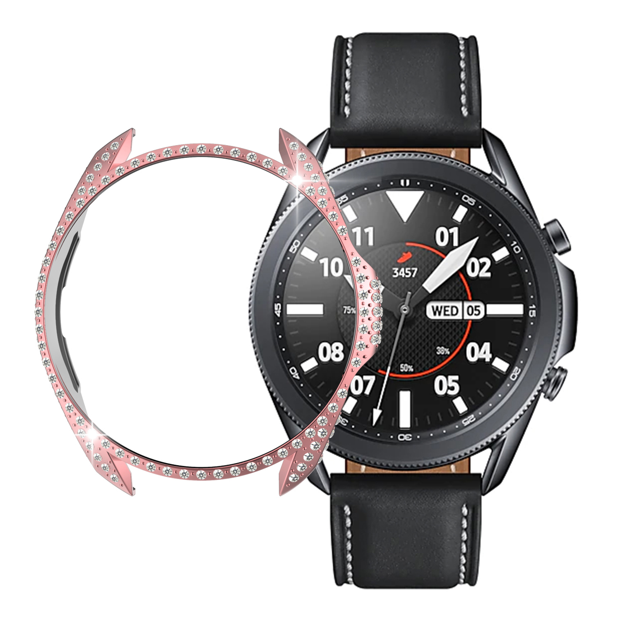 For Samsung Galaxy Watch3 41mm Half Guard Rhinestones Protective Cover Hard PC Shockproof Case Smartwatch Accessories - Pink, Galaxy Watch3 41mm
For Samsung Galaxy Watch3 41mm Half Guard Rhinestones Protective Cover Hard PC Shockproof Case Smartwatch Accessories - Pink, Galaxy Watch3 41mm