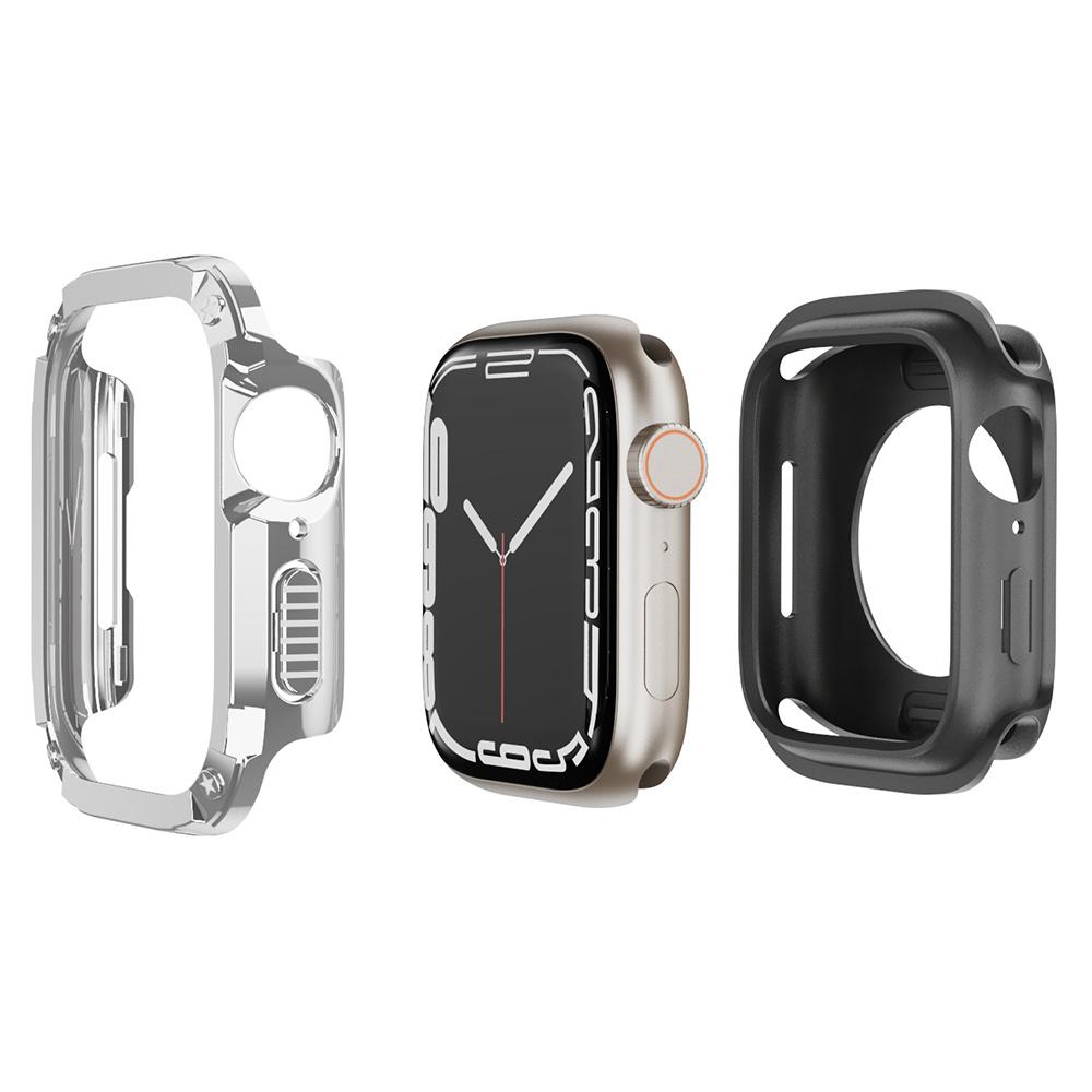 Für Die Apple Watch Series 6 5 4 se se (2022) 44 mm / 8 7 45 mm Uhr Wachkoffer TPU+PC Anti-drop-abdeckung - Silber-grau, Apple Watch Series 9 45mm
Für Die Apple Watch Series 6 5 4 se se (2022) 44 mm / 8 7 45 mm Uhr Wachkoffer TPU+PC Anti-drop-abdeckung - Silber-grau, Apple Watch Series 9 45mm
