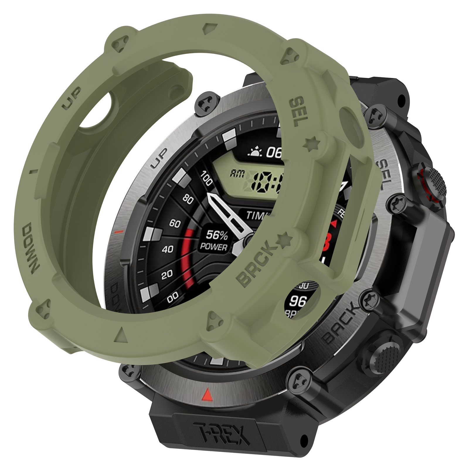 Anti-Scratch Watch Housing Case Für Amazfit T-Rex Ultra A2142 TPU Cover Schnellfreisetzungen Hollow Case - Dschungelgrün, Huami Amazfit Watch
Anti-Scratch Watch Housing Case Für Amazfit T-Rex Ultra A2142 TPU Cover Schnellfreisetzungen Hollow Case - Dschungelgrün, Huami Amazfit Watch